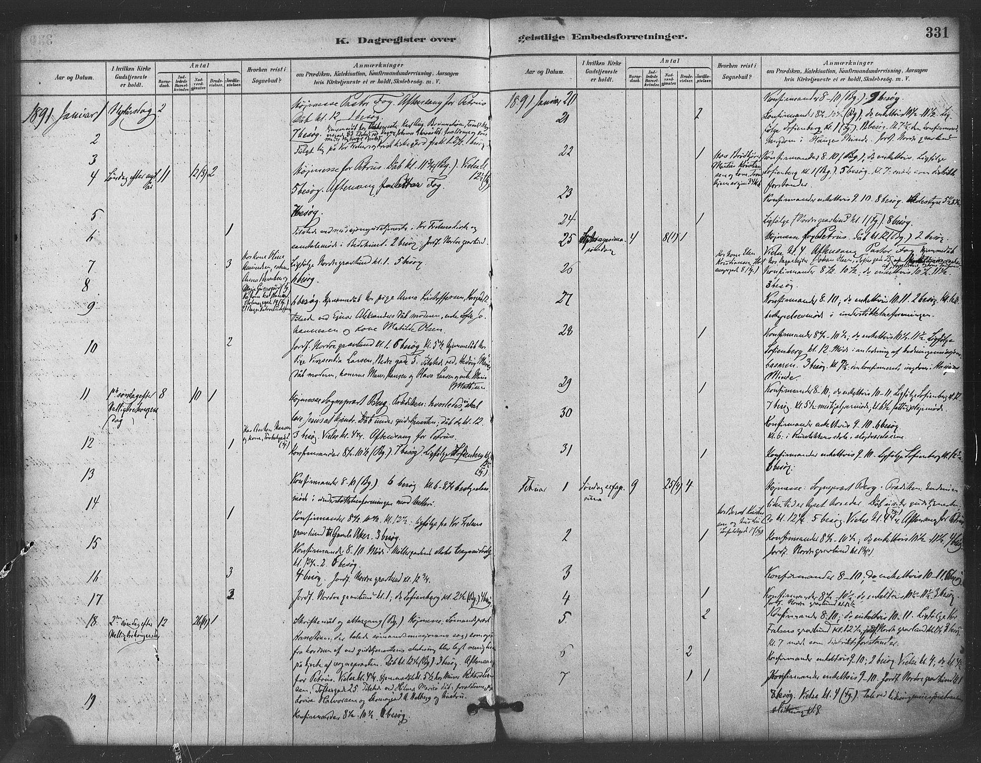 Paulus prestekontor Kirkebøker, AV/SAO-A-10871/F/Fa/L0005: Parish register (official) no. 5, 1879-1889, p. 331