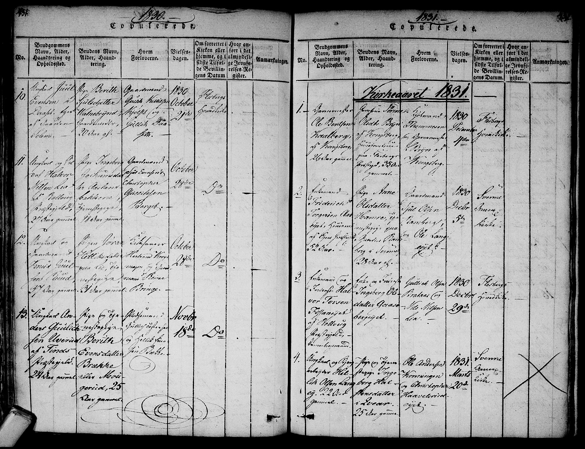 Flesberg kirkebøker, SAKO/A-18/F/Fa/L0005: Parish register (official) no. I 5, 1816-1834, p. 431-432