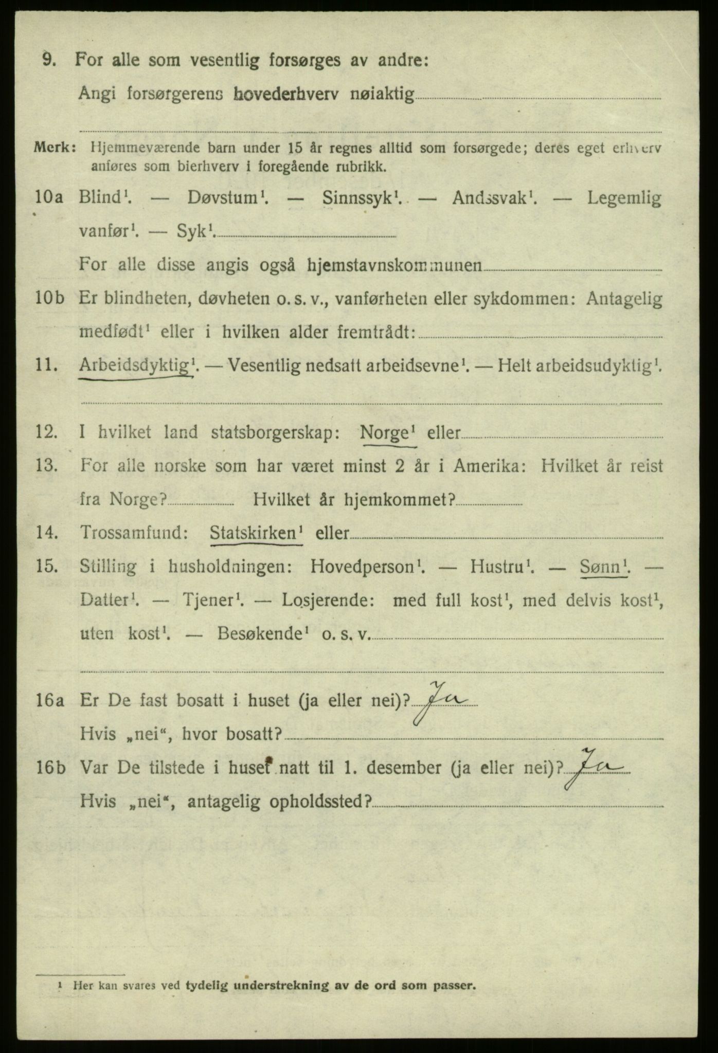 SAB, 1920 census for Selje, 1920, p. 1202