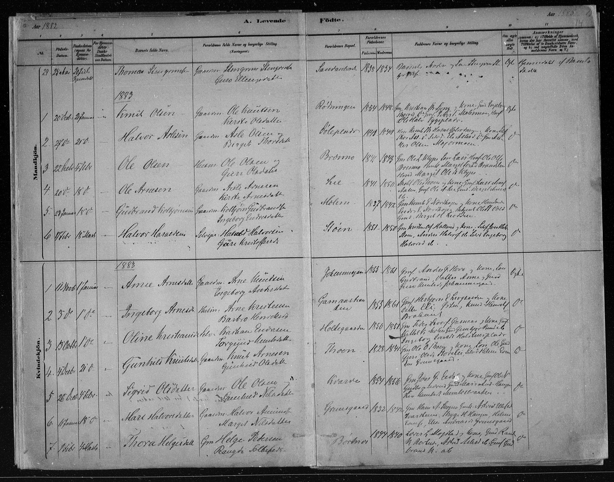 Nes kirkebøker, SAKO/A-236/F/Fa/L0011: Parish register (official) no. 11, 1881-1912, p. 14
