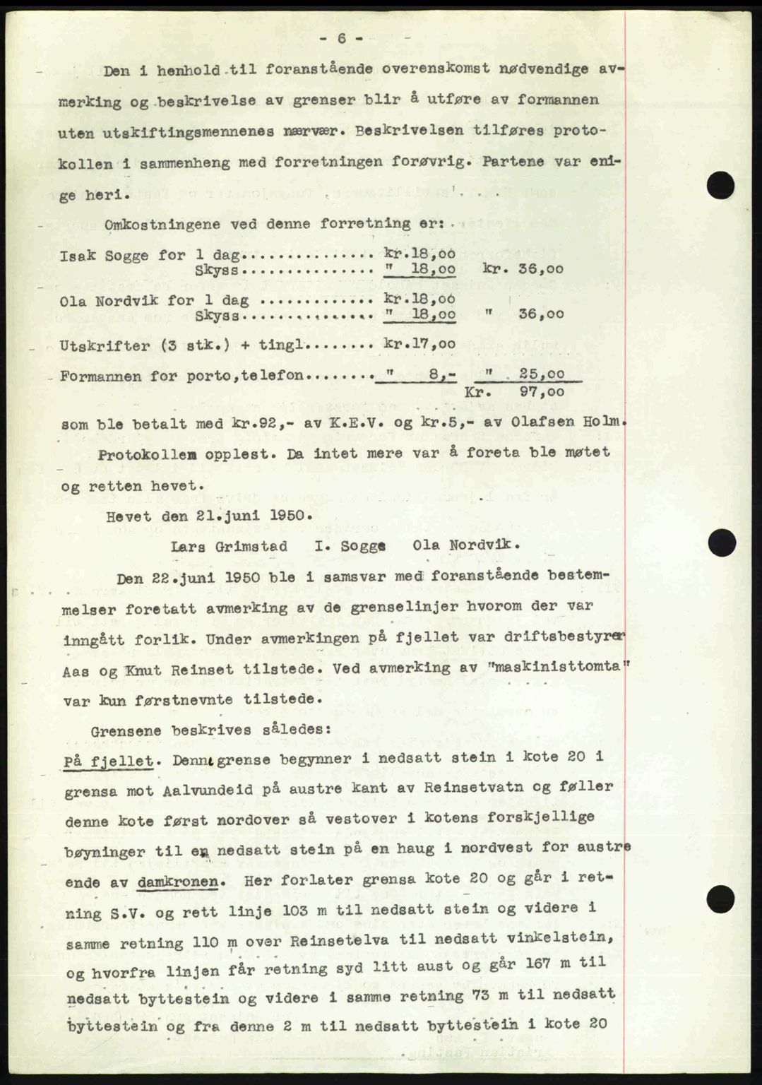 Nordmøre sorenskriveri, AV/SAT-A-4132/1/2/2Ca: Mortgage book no. A115, 1950-1950, Diary no: : 2219/1950