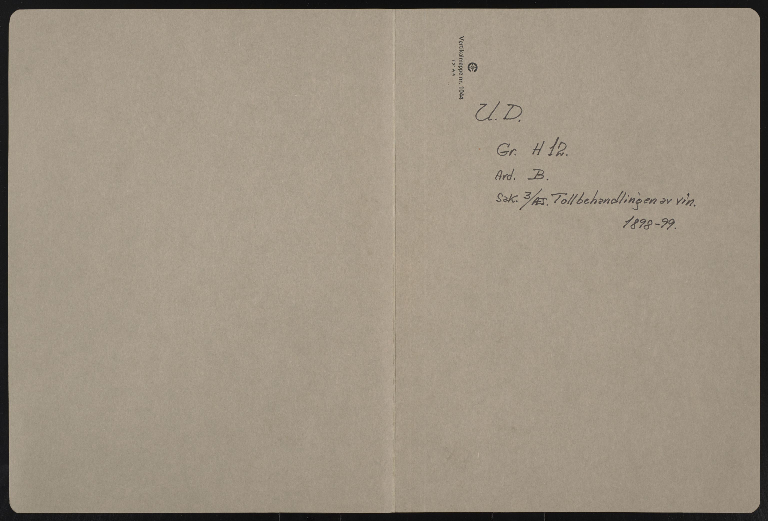 Utenriksdepartementet, RA/S-2259, 1873-1919, p. 1070