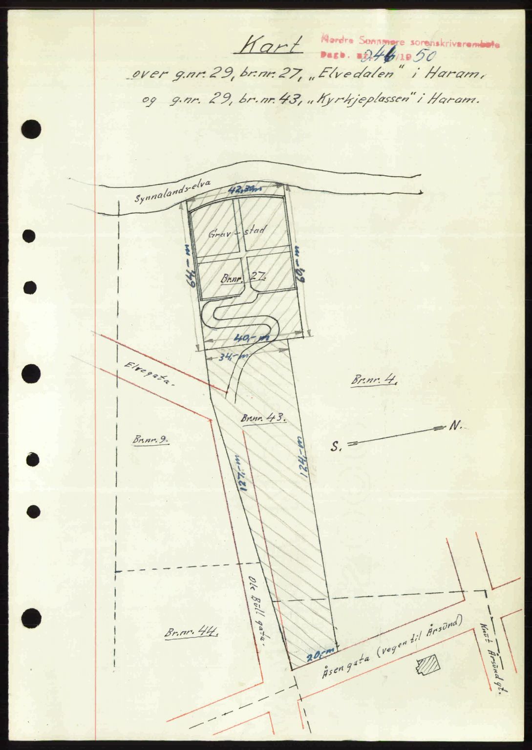 Nordre Sunnmøre sorenskriveri, AV/SAT-A-0006/1/2/2C/2Ca: Mortgage book no. A33, 1949-1950, Diary no: : 239/1950