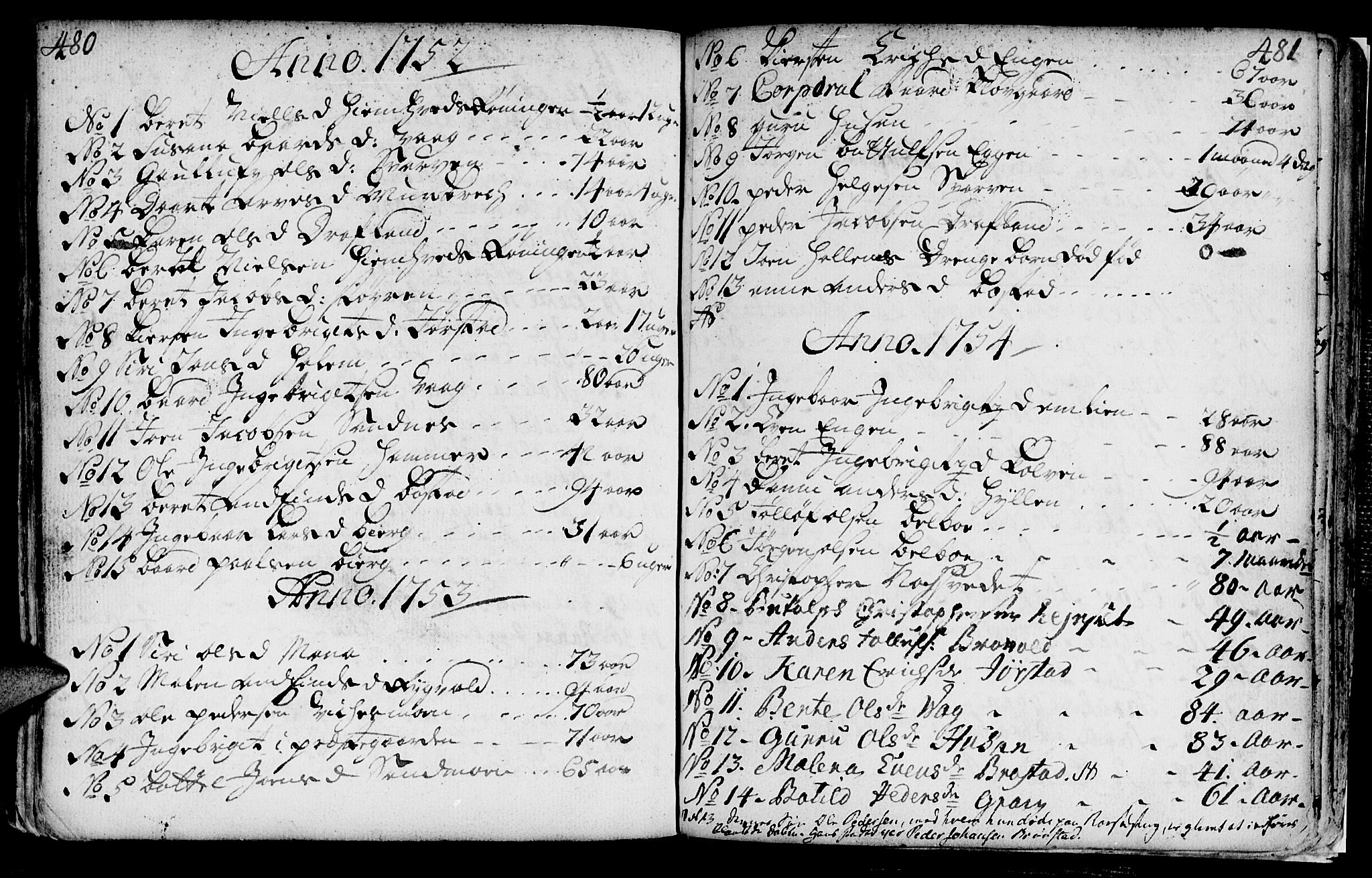 Ministerialprotokoller, klokkerbøker og fødselsregistre - Nord-Trøndelag, SAT/A-1458/749/L0467: Parish register (official) no. 749A01, 1733-1787, p. 480-481
