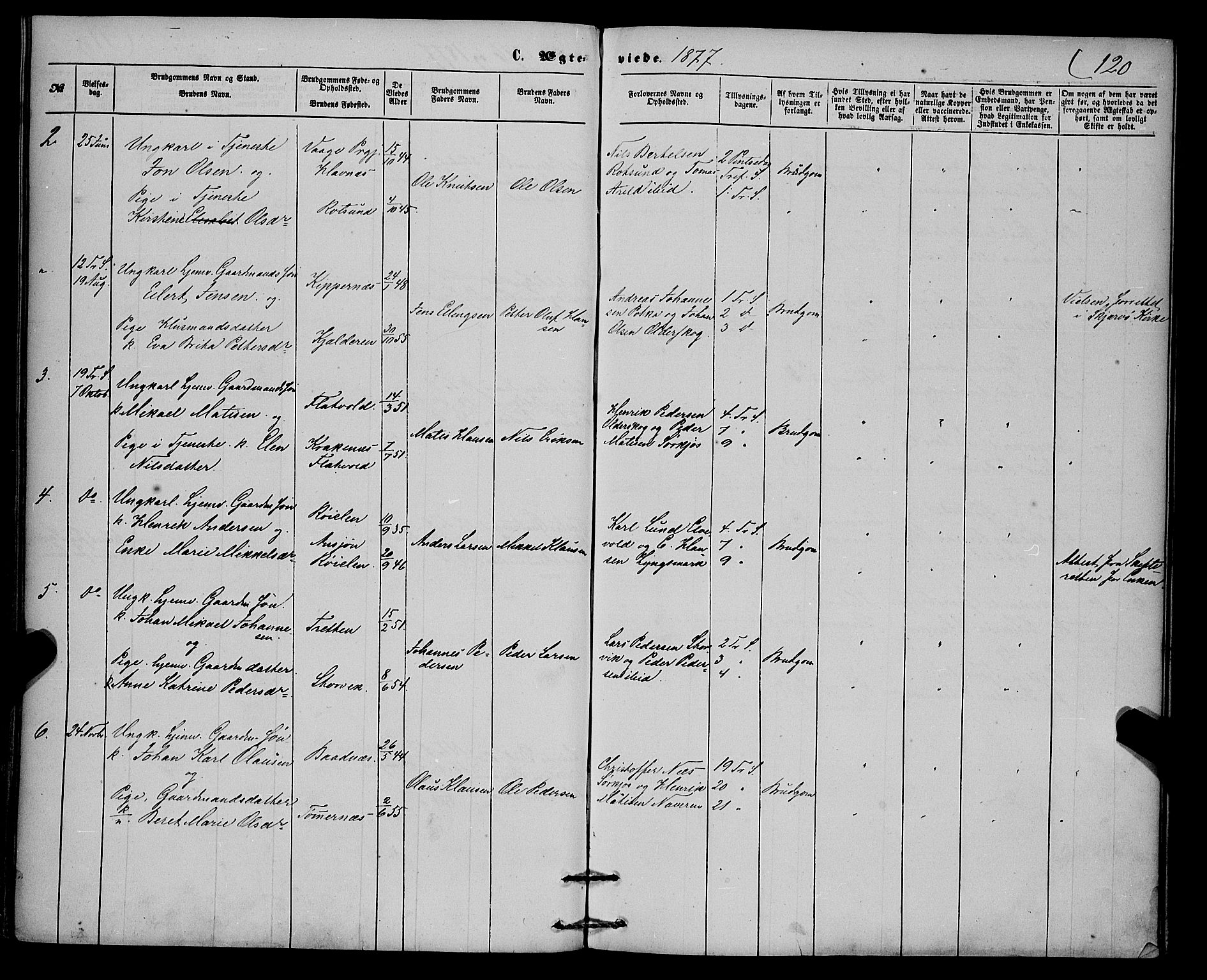 Skjervøy sokneprestkontor, AV/SATØ-S-1300/H/Ha/Haa/L0013kirke: Parish register (official) no. 13, 1863-1877, p. 120