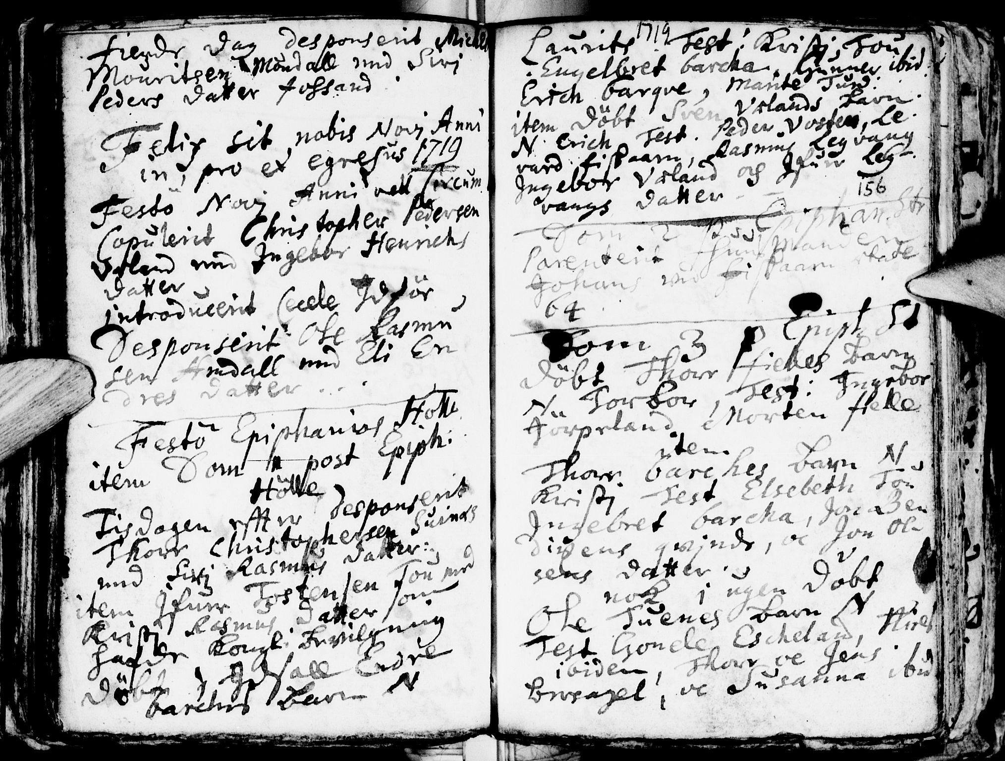 Strand sokneprestkontor, SAST/A-101828/H/Ha/Haa/L0001: Parish register (official) no. A 1, 1702-1745, p. 156