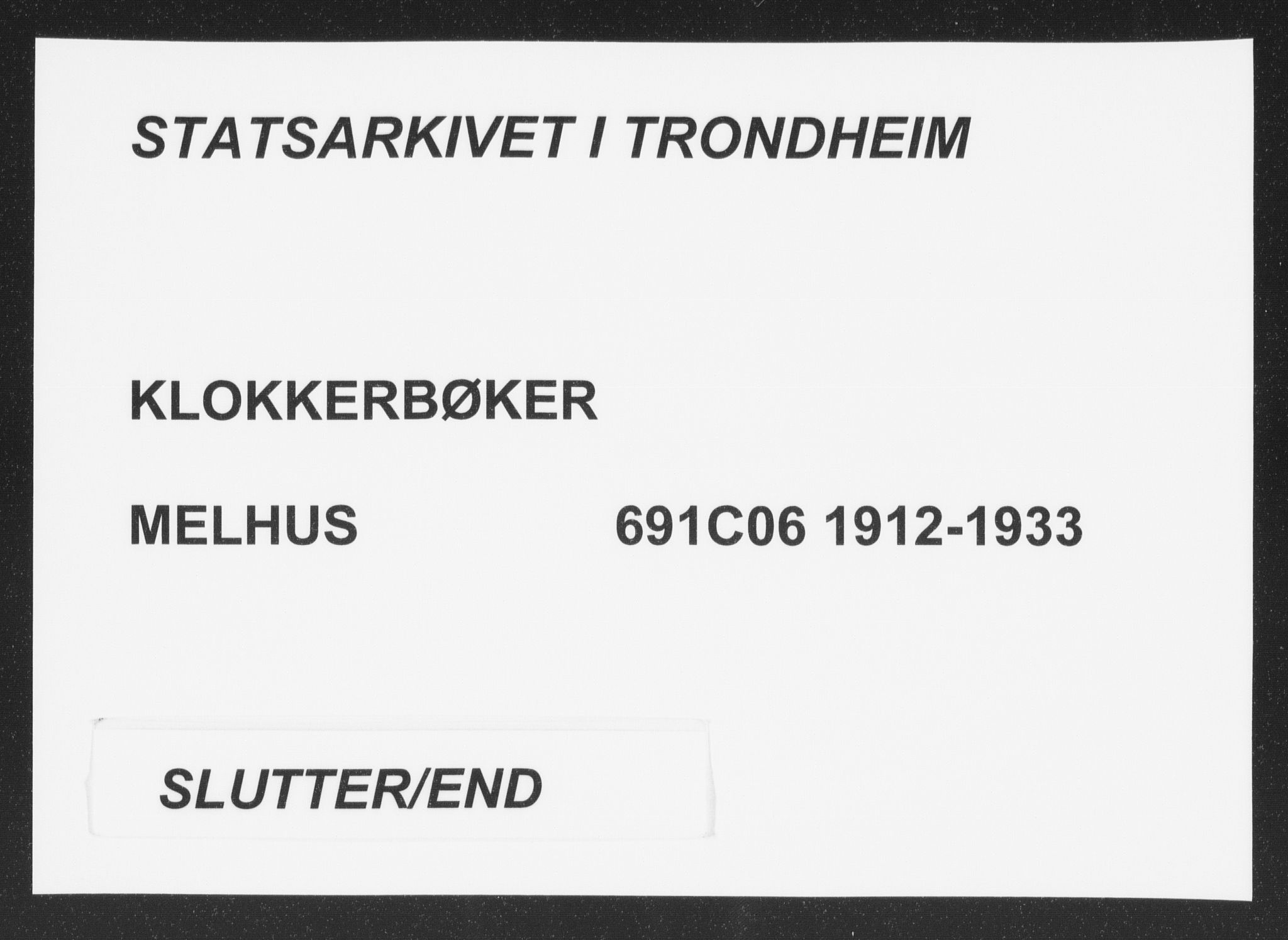 Ministerialprotokoller, klokkerbøker og fødselsregistre - Sør-Trøndelag, AV/SAT-A-1456/691/L1095: Parish register (copy) no. 691C06, 1912-1933