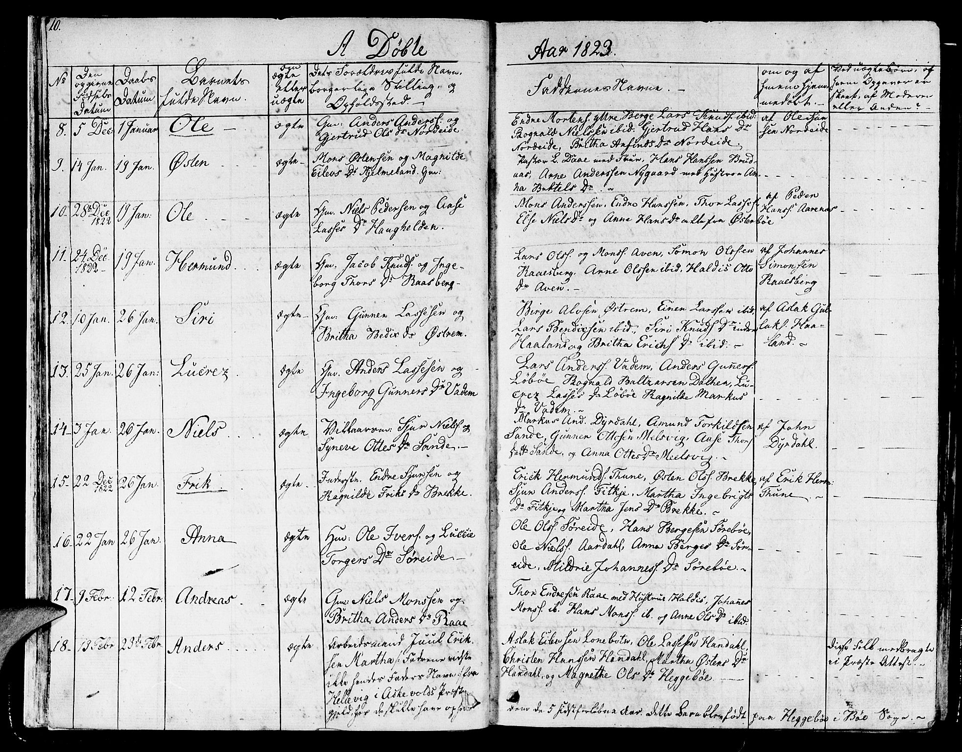Lavik sokneprestembete, SAB/A-80901: Parish register (official) no. A 2I, 1821-1842, p. 10