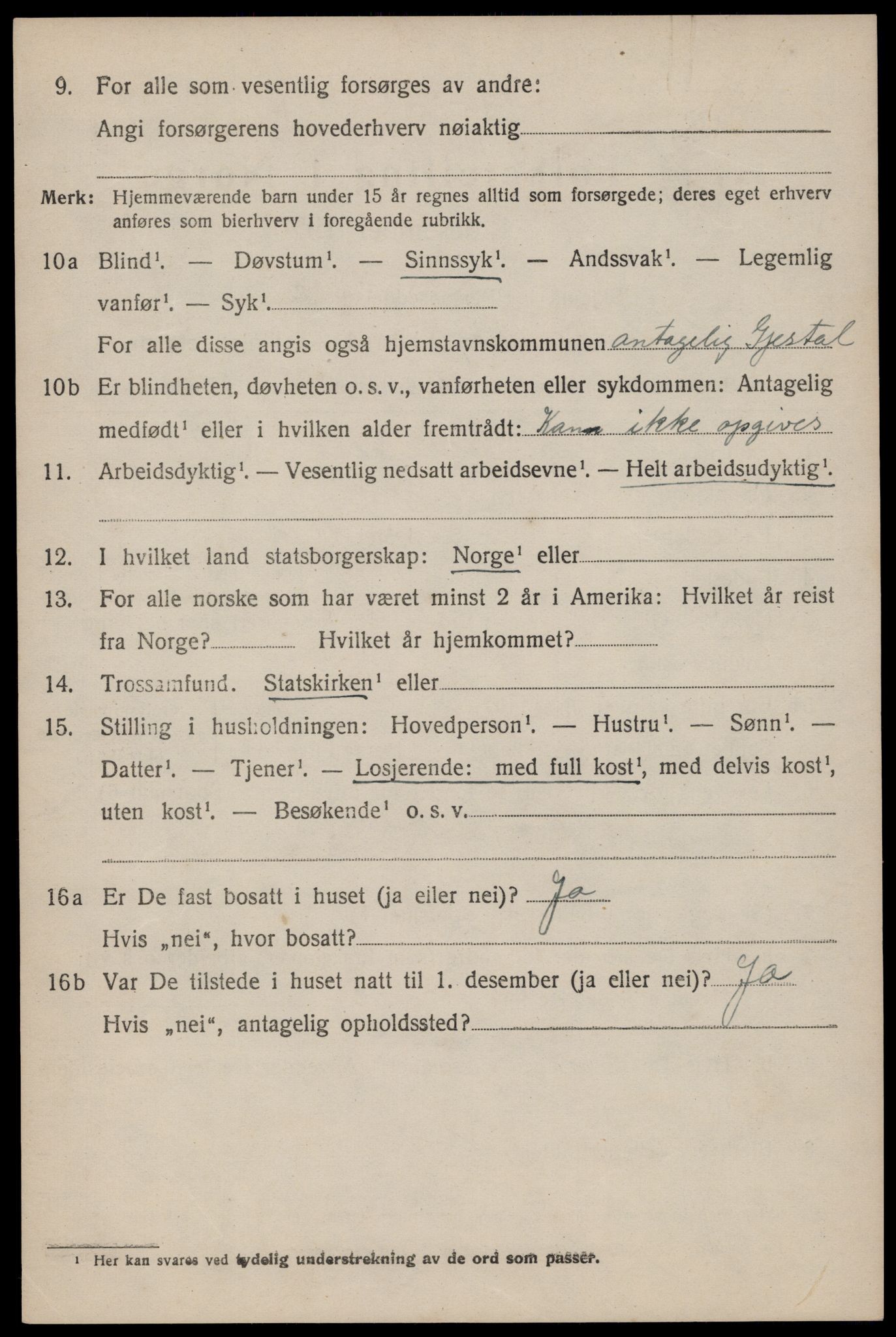 SAST, 1920 census for Høyland, 1920, p. 12075