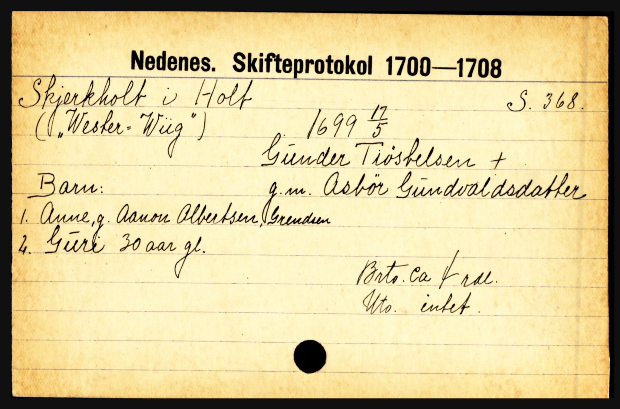 Nedenes sorenskriveri før 1824, AV/SAK-1221-0007/H, p. 26893