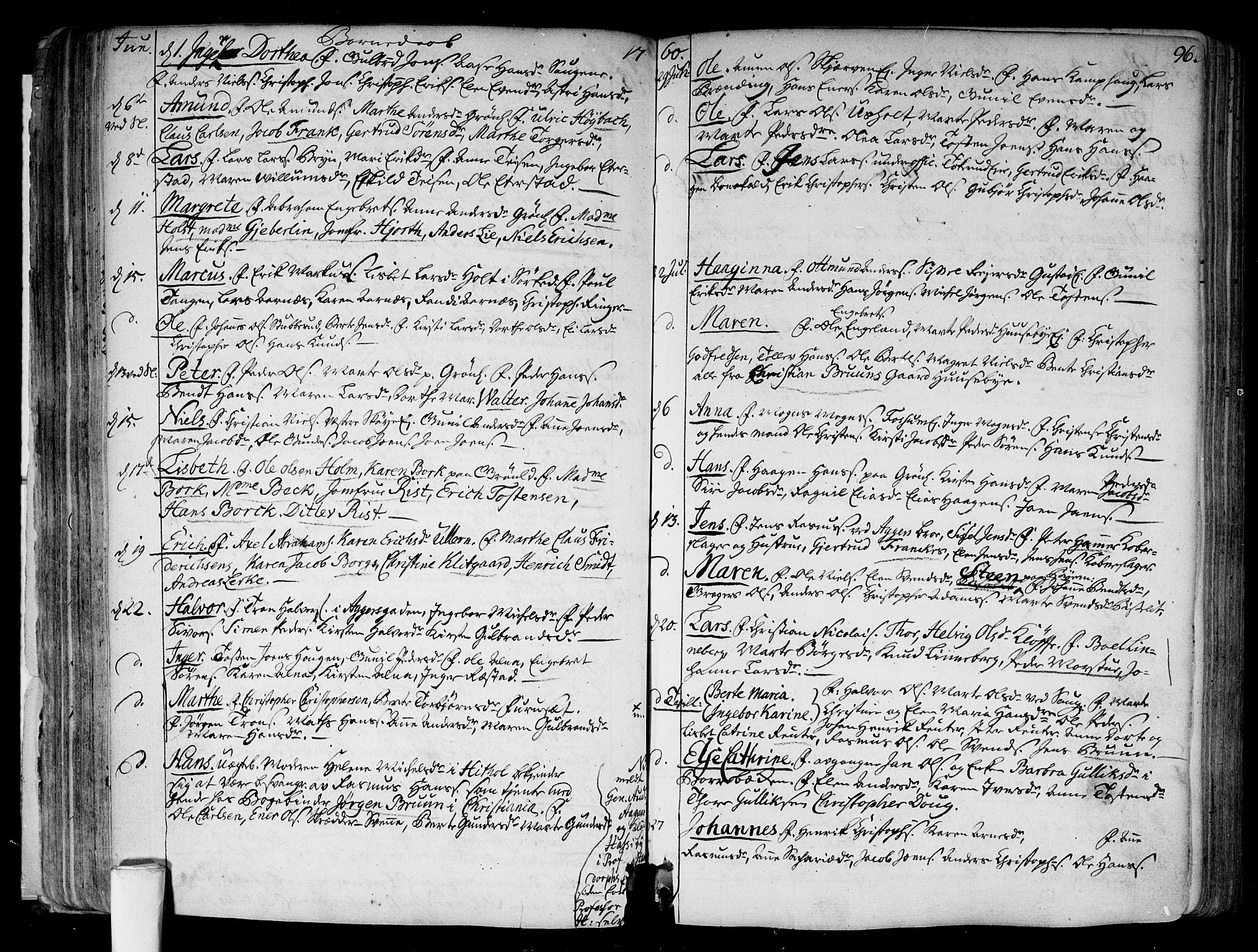 Aker prestekontor kirkebøker, AV/SAO-A-10861/F/L0008: Parish register (official) no. 8, 1749-1765, p. 96