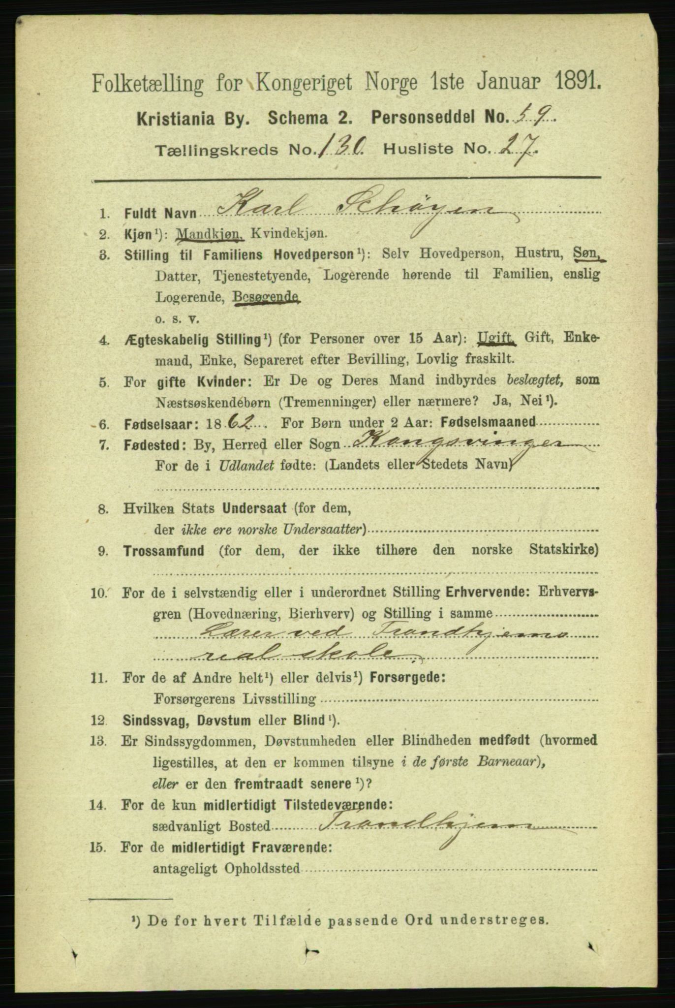 RA, 1891 census for 0301 Kristiania, 1891, p. 70763