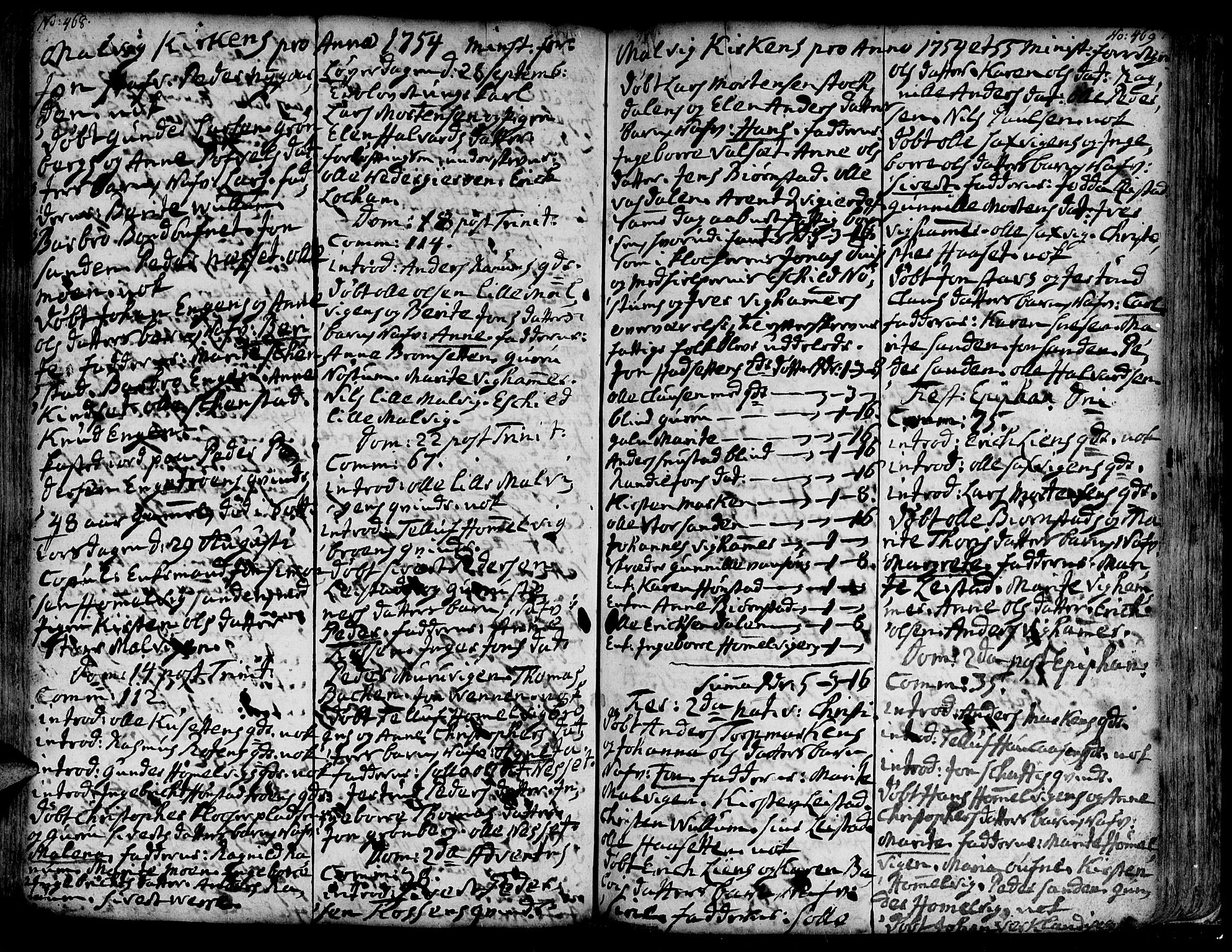 Ministerialprotokoller, klokkerbøker og fødselsregistre - Sør-Trøndelag, AV/SAT-A-1456/606/L0277: Parish register (official) no. 606A01 /3, 1727-1780, p. 468-469