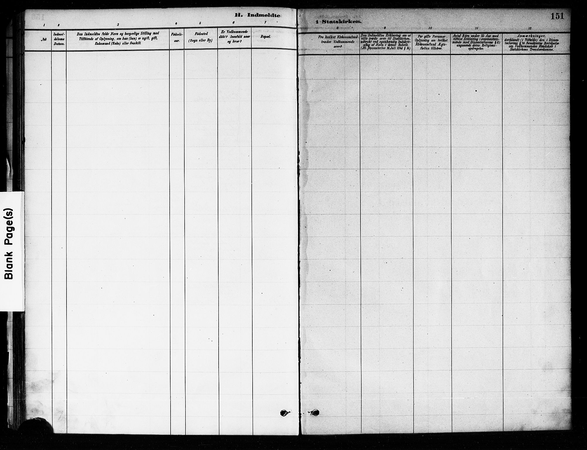 Uranienborg prestekontor Kirkebøker, AV/SAO-A-10877/F/Fa/L0004: Parish register (official) no. 4, 1880-1901, p. 151