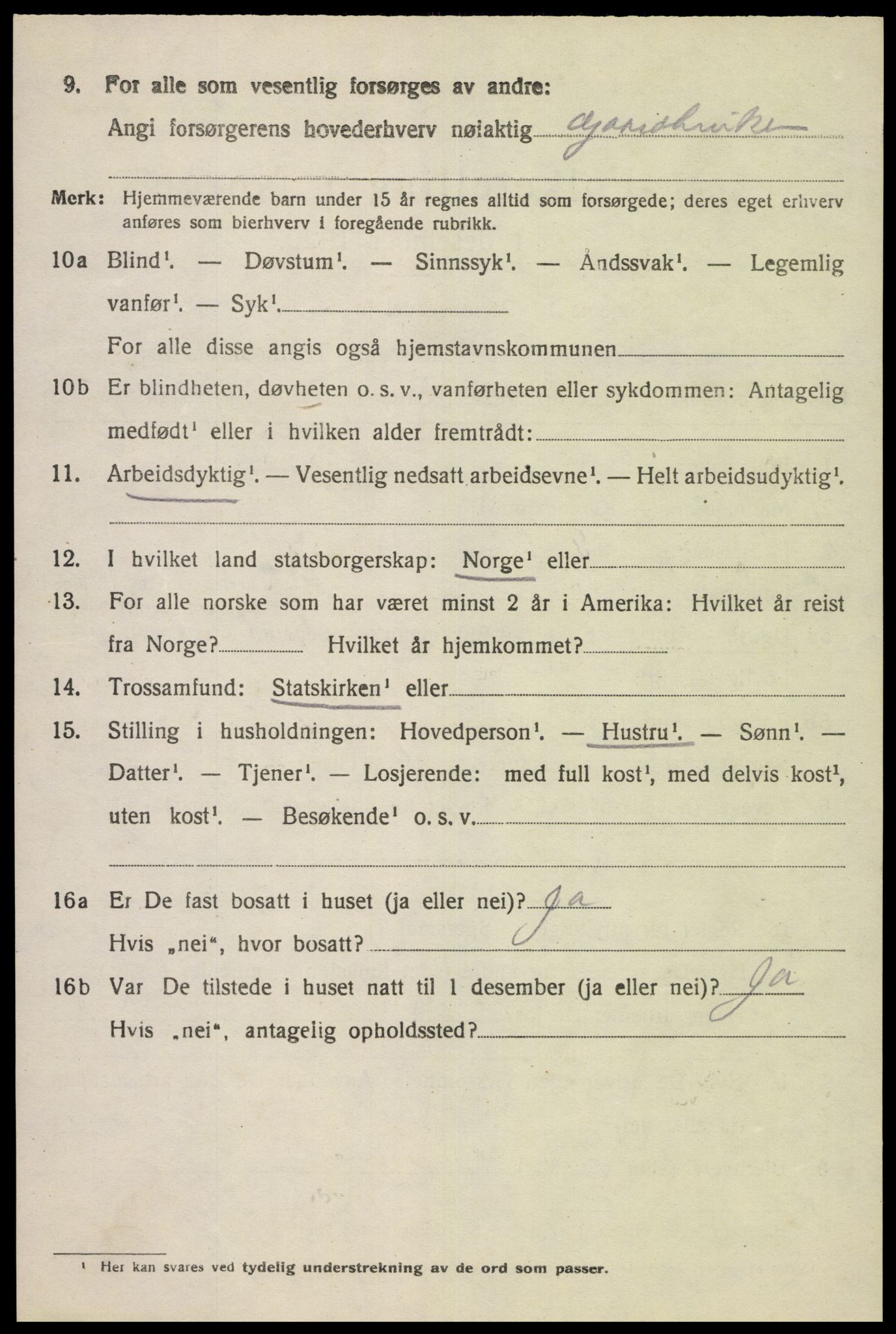 SAK, 1920 census for Herad, 1920, p. 771