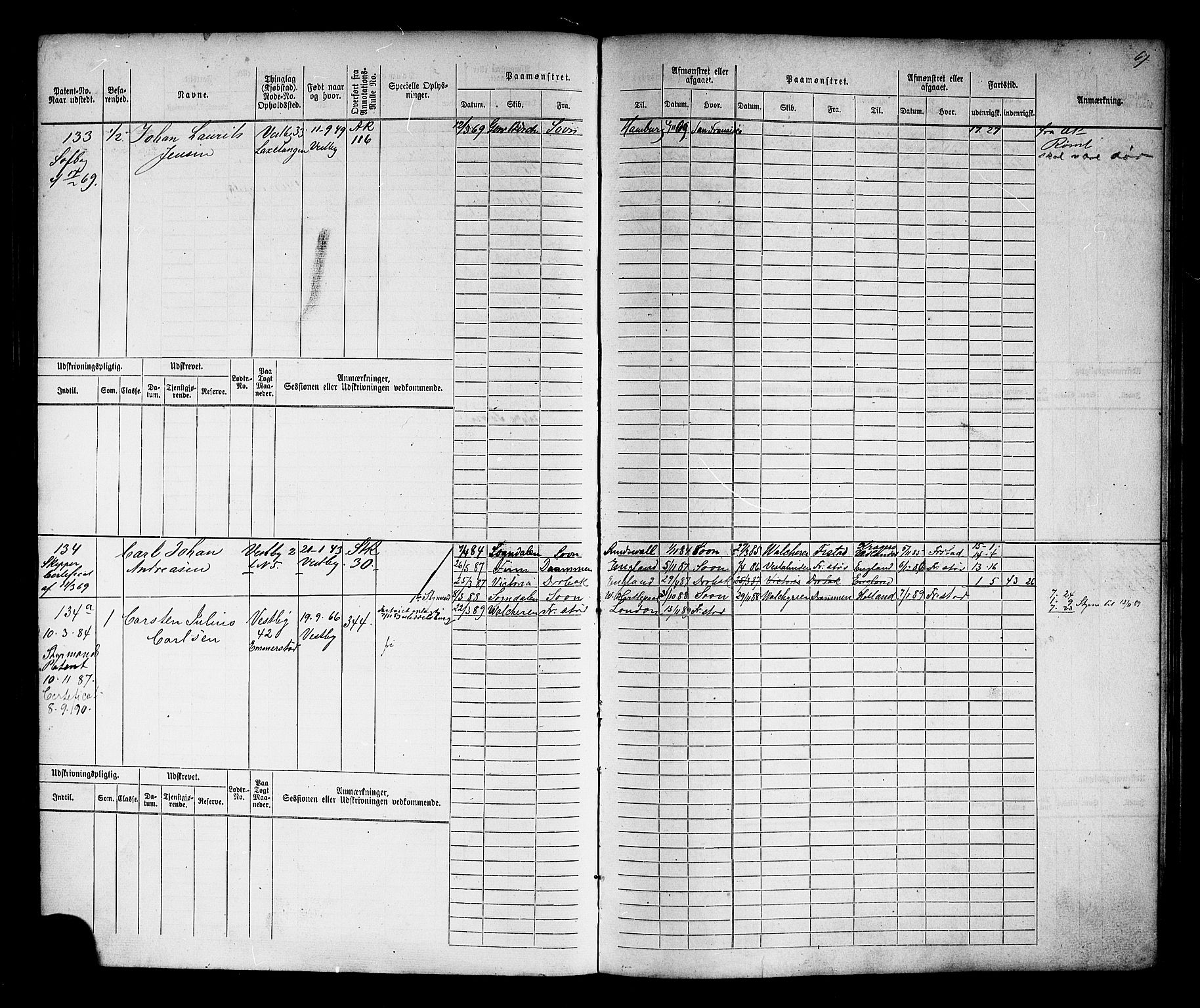 Son mønstringskontor, AV/SAO-A-10569e/F/Fc/Fcb/L0002: Hovedrulle, 1868-1881, p. 71