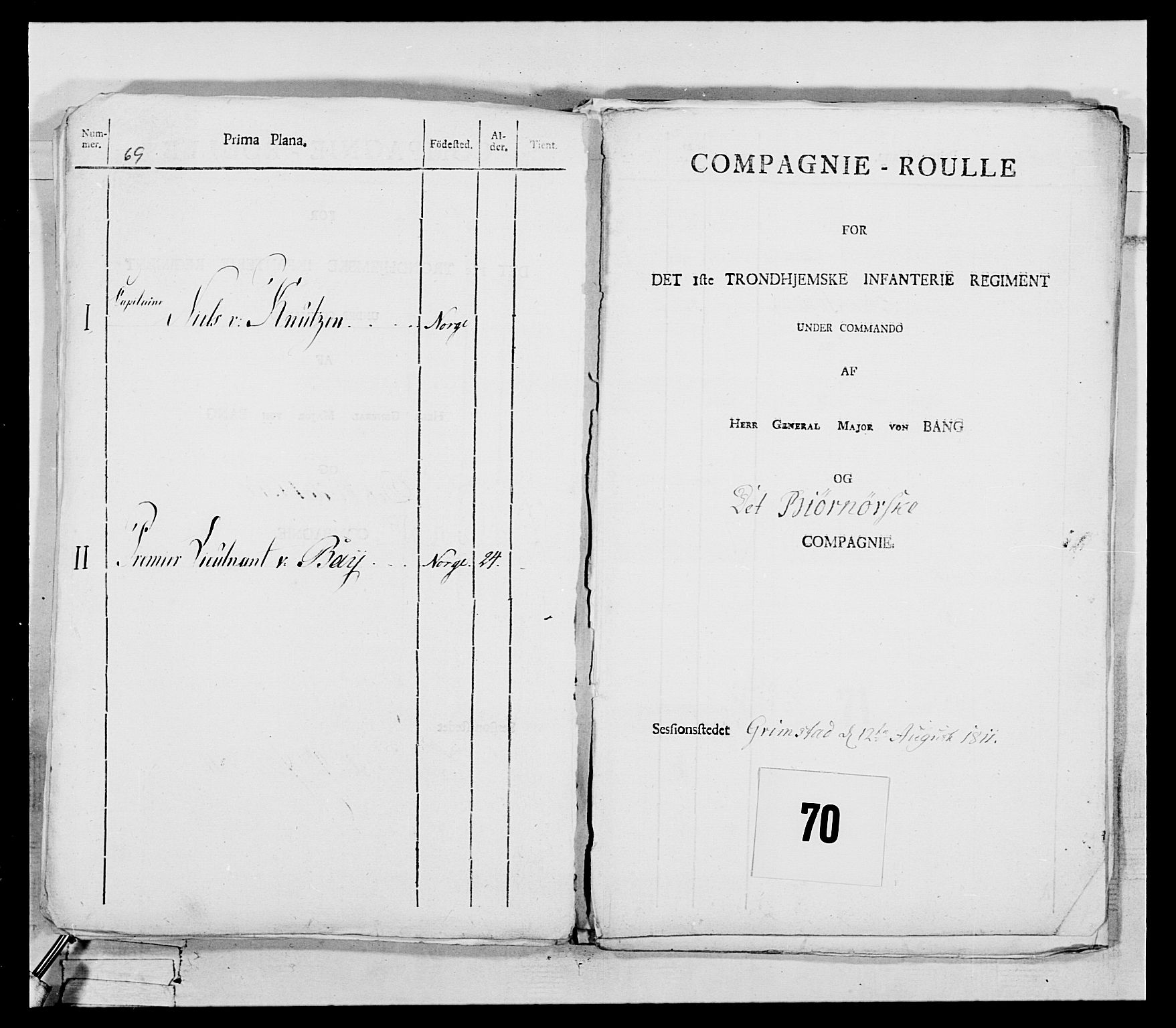 Generalitets- og kommissariatskollegiet, Det kongelige norske kommissariatskollegium, RA/EA-5420/E/Eh/L0075a: 1. Trondheimske nasjonale infanteriregiment, 1789-1811, p. 334