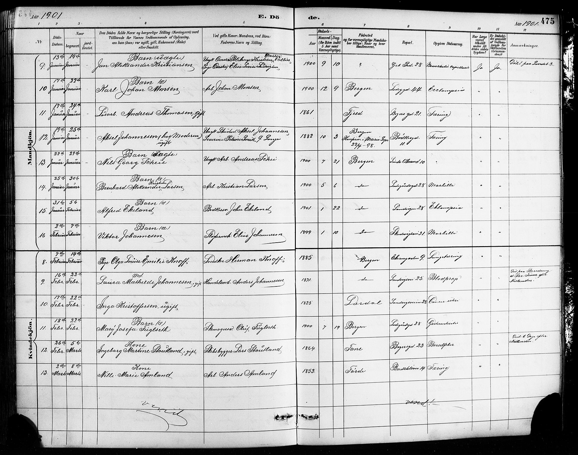 Sandviken Sokneprestembete, SAB/A-77601/H/Hb/L0002: Parish register (copy) no. A 3, 1888-1902, p. 475