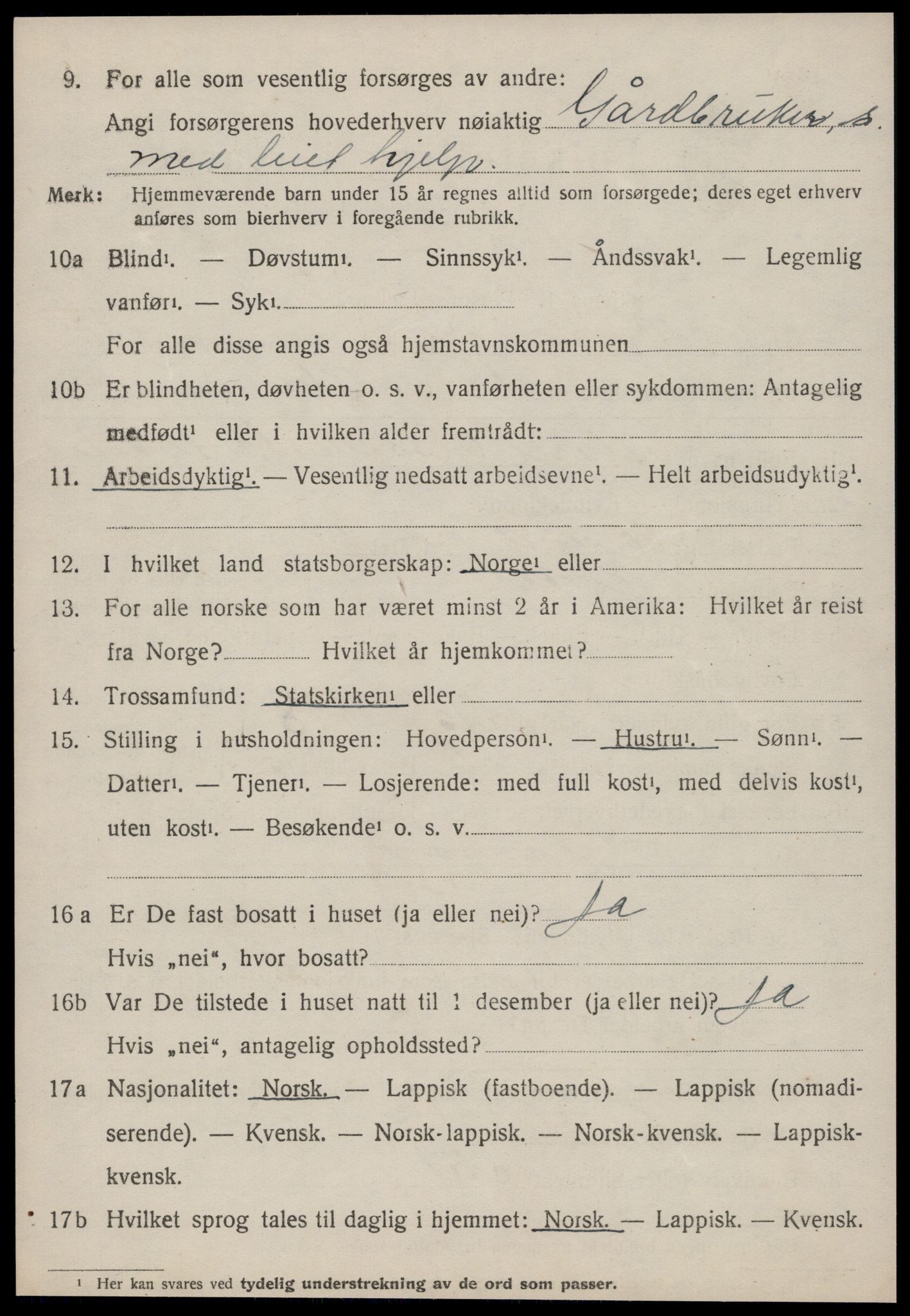 SAT, 1920 census for Røros, 1920, p. 7691