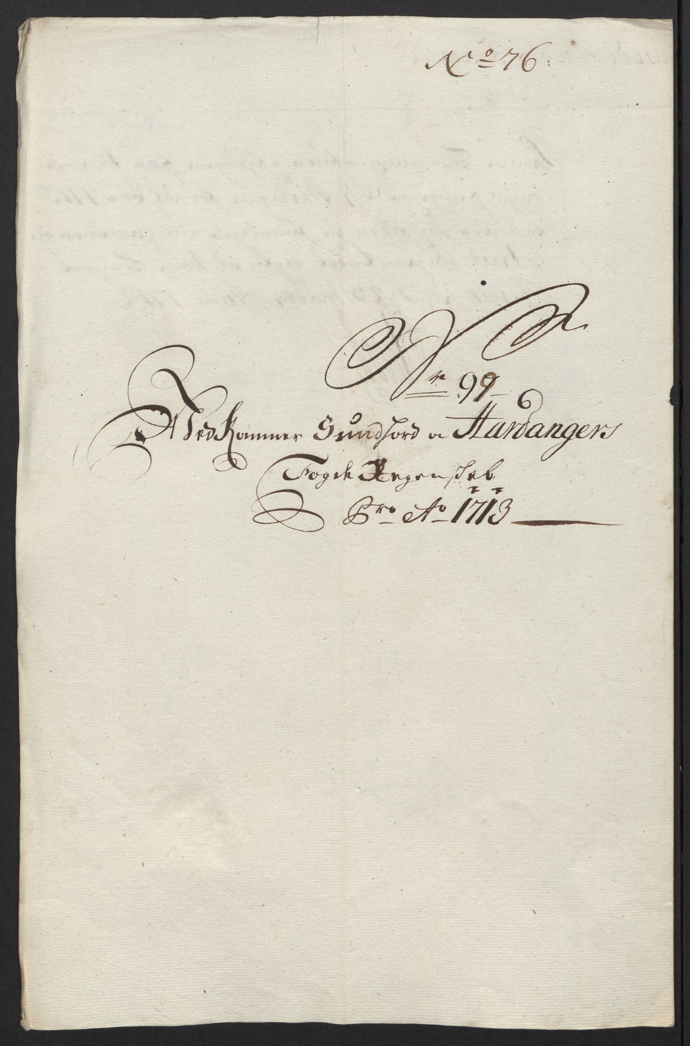 Rentekammeret inntil 1814, Reviderte regnskaper, Fogderegnskap, AV/RA-EA-4092/R48/L2989: Fogderegnskap Sunnhordland og Hardanger, 1713, p. 463