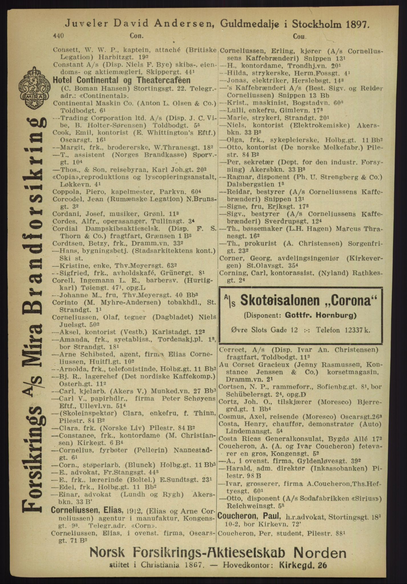 Kristiania/Oslo adressebok, PUBL/-, 1918, p. 465