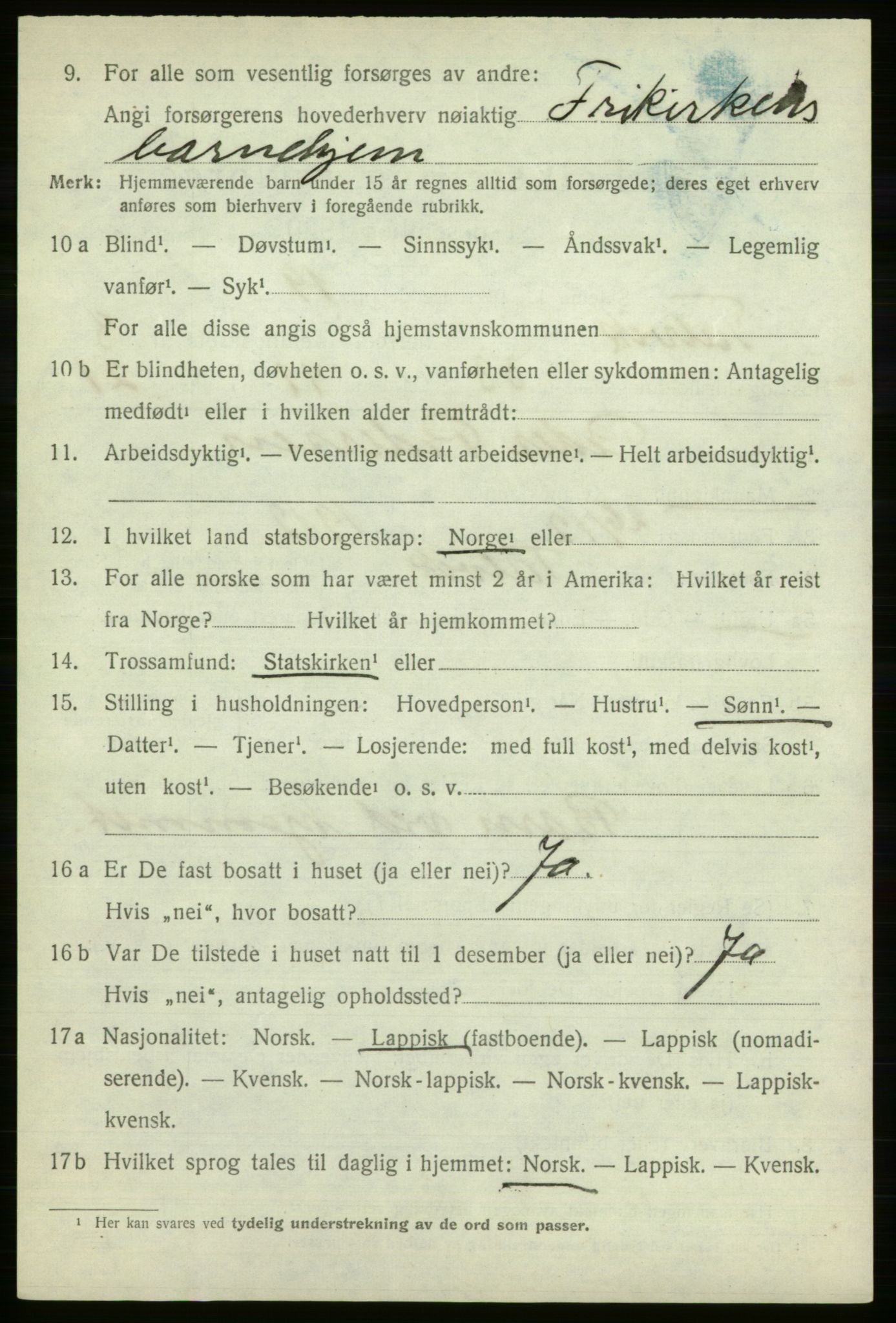 SATØ, 1920 census for Talvik, 1920, p. 5371