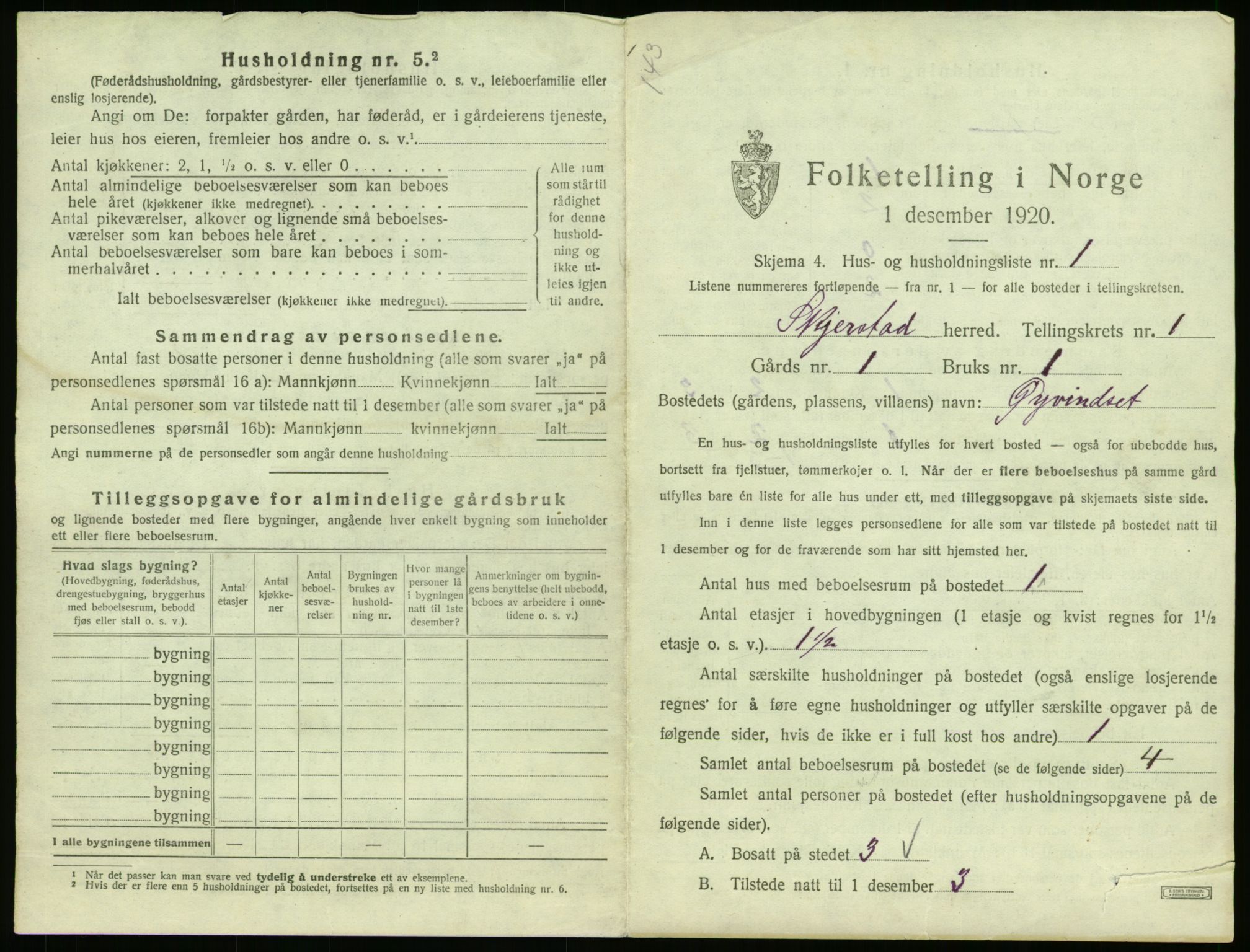 SAT, 1920 census for Skjerstad, 1920, p. 41