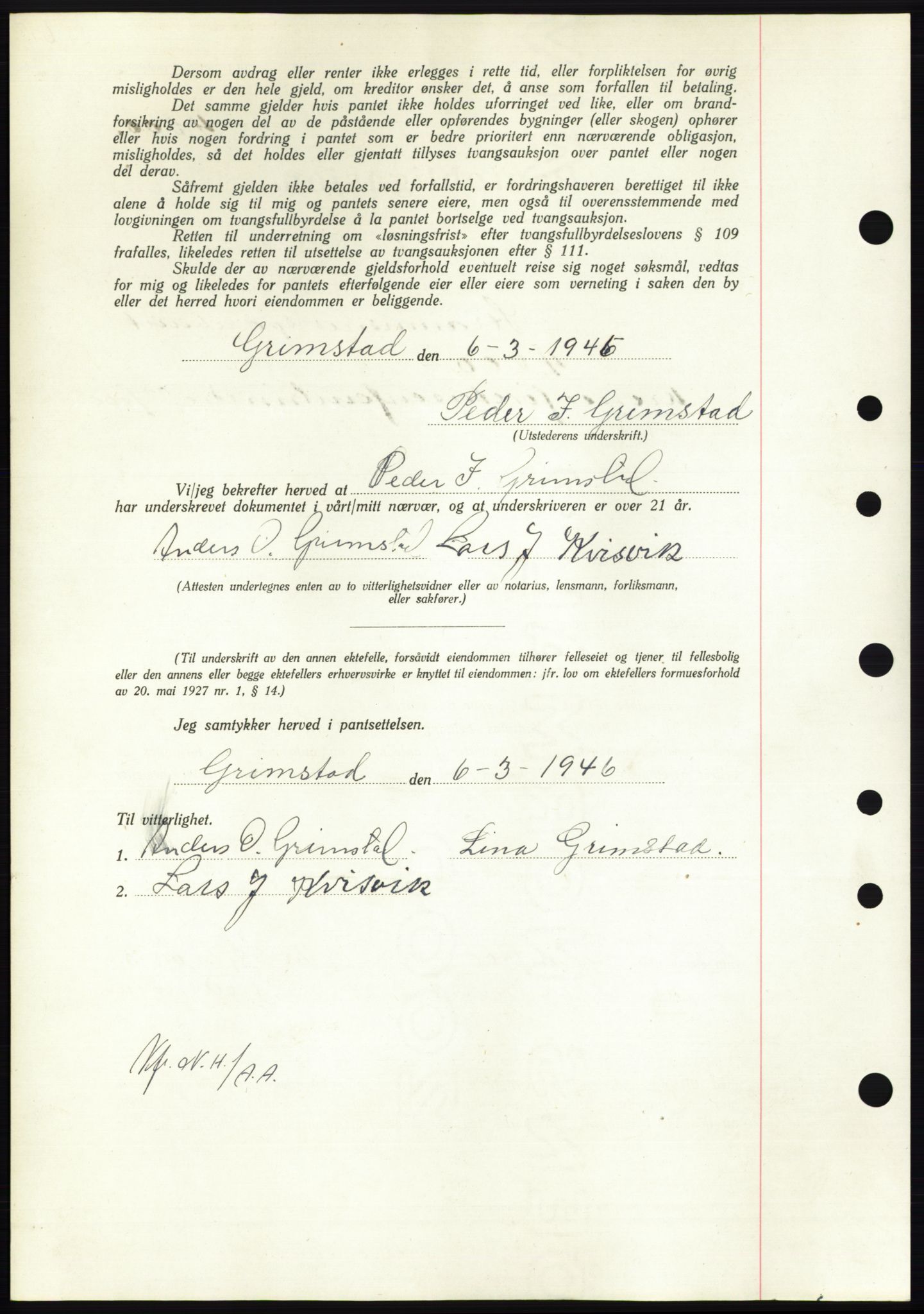 Nordmøre sorenskriveri, AV/SAT-A-4132/1/2/2Ca: Mortgage book no. B93b, 1946-1946, Diary no: : 391/1946