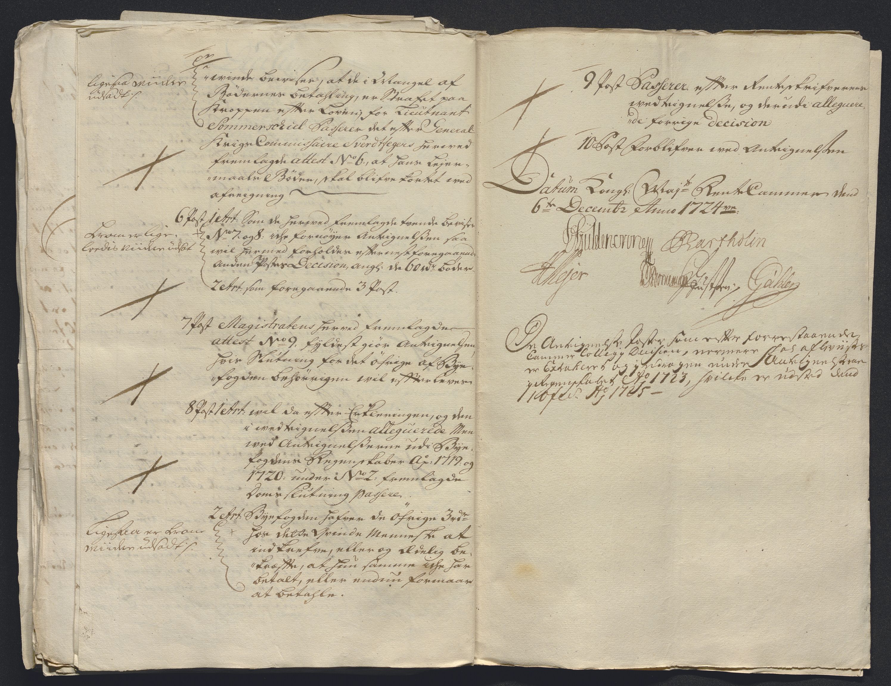 Rentekammeret inntil 1814, Reviderte regnskaper, Byregnskaper, AV/RA-EA-4066/R/Rm/L0286: [M19] Sikt og sakefall, 1719-1727, p. 210