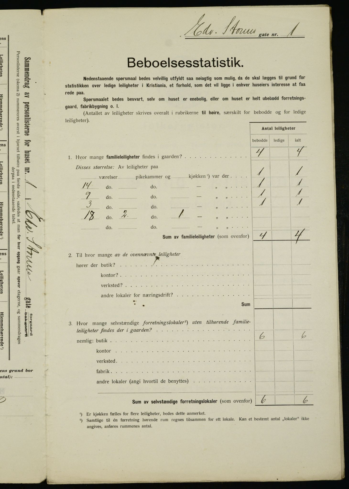 OBA, Municipal Census 1912 for Kristiania, 1912, p. 18622