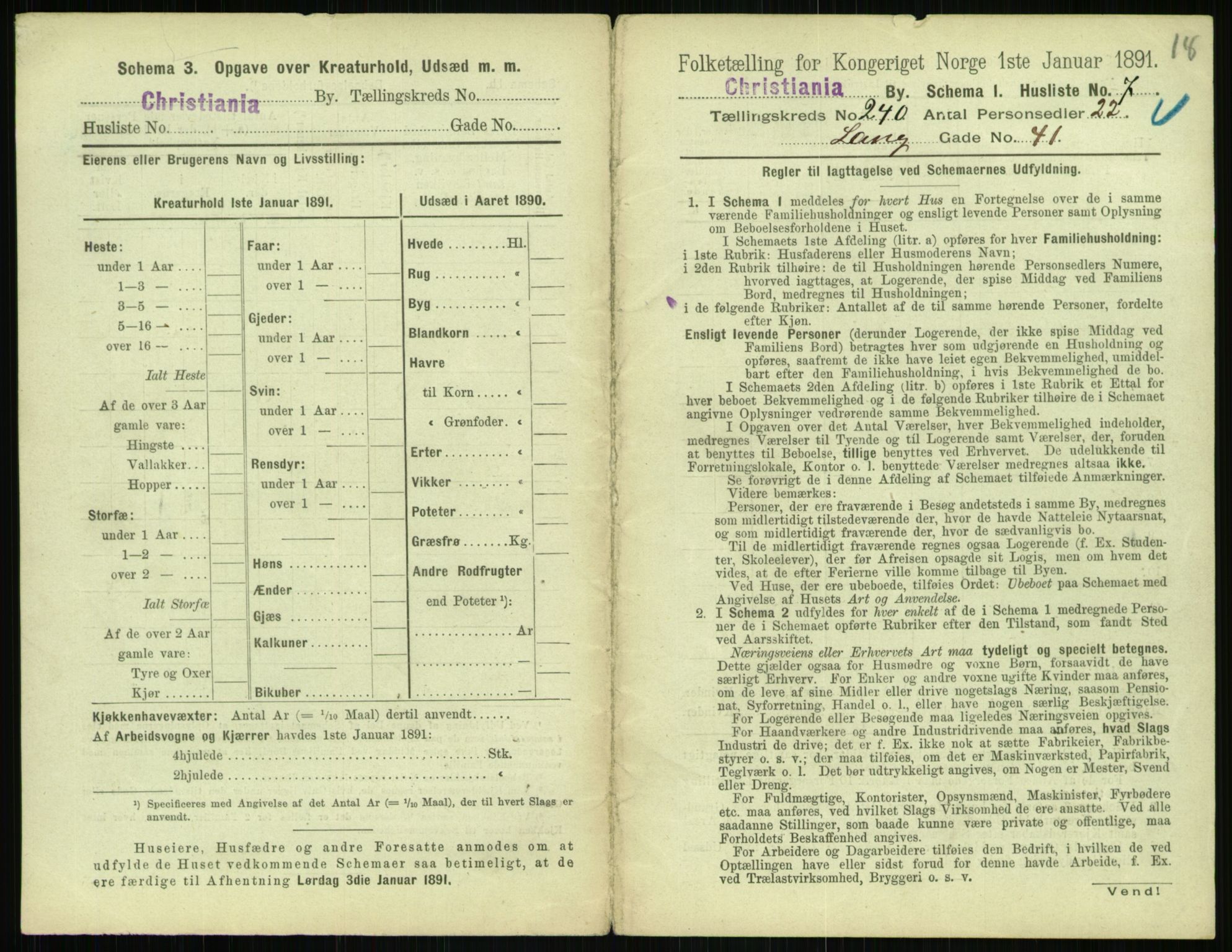 RA, 1891 census for 0301 Kristiania, 1891, p. 145835