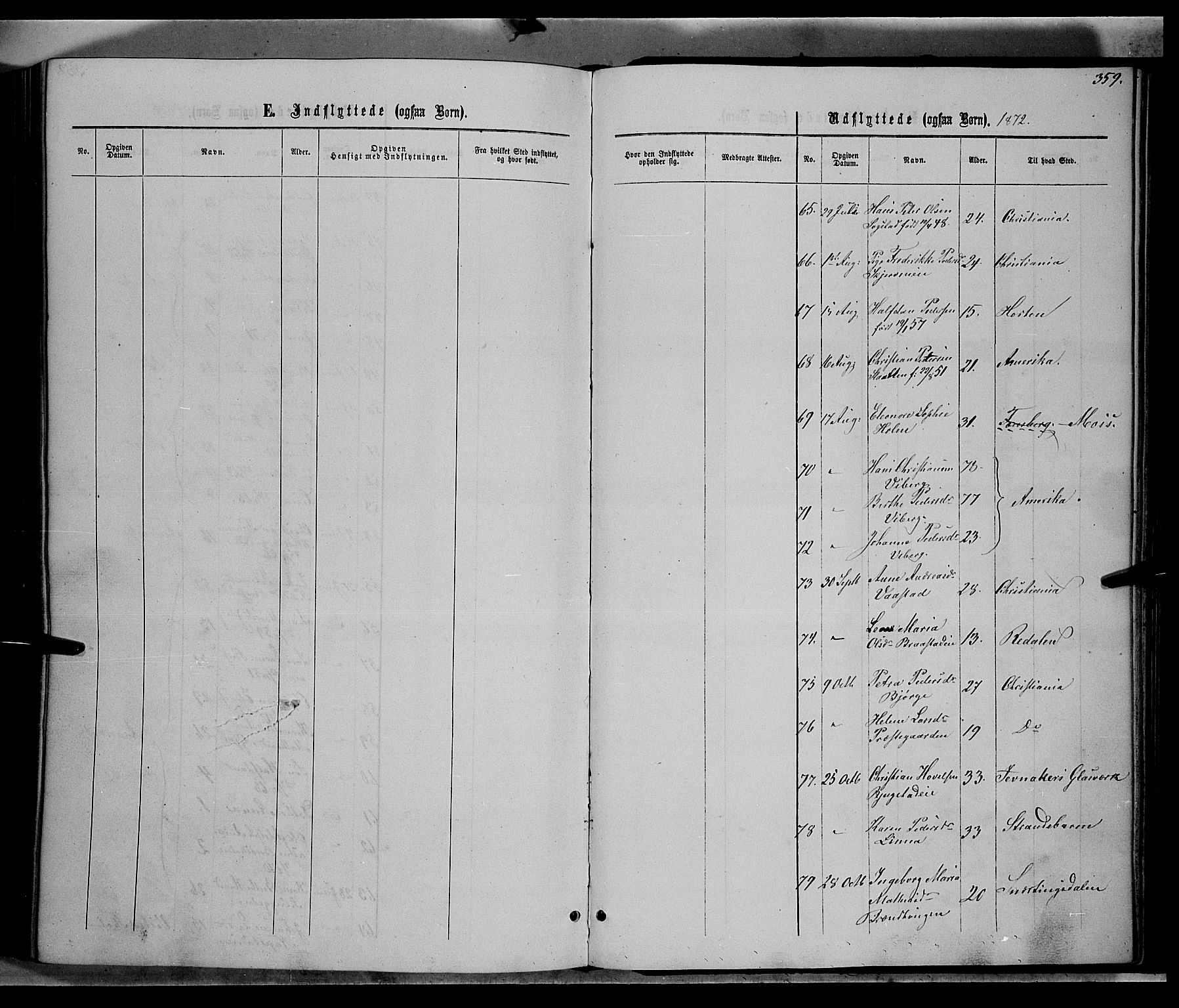 Vardal prestekontor, SAH/PREST-100/H/Ha/Hab/L0006: Parish register (copy) no. 6, 1869-1881, p. 359