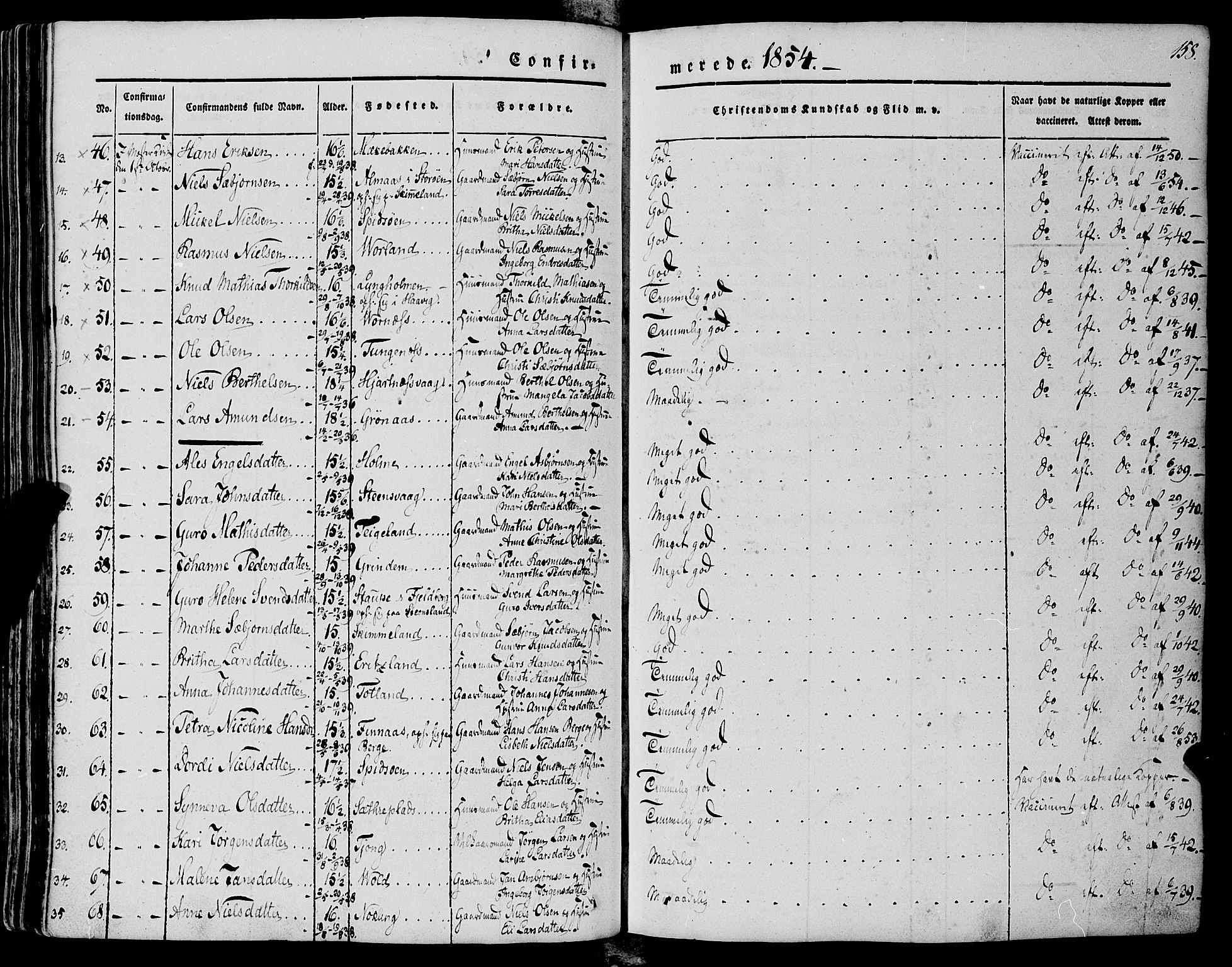 Finnås sokneprestembete, AV/SAB-A-99925/H/Ha/Haa/Haaa/L0007: Parish register (official) no. A 7, 1850-1862, p. 158