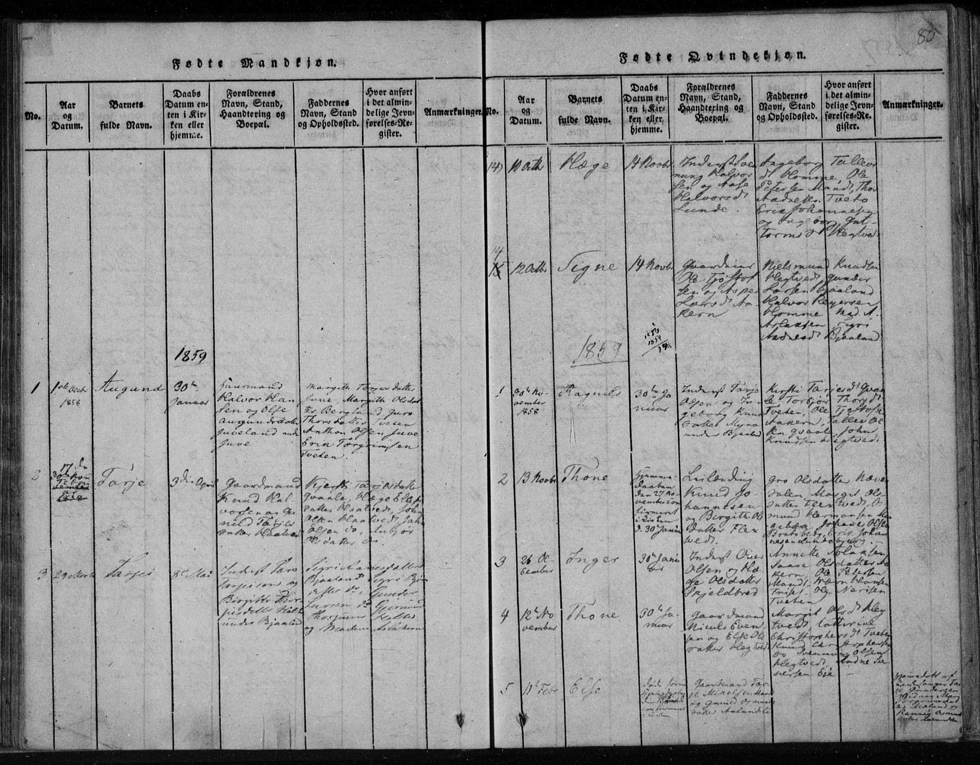 Lårdal kirkebøker, SAKO/A-284/F/Fa/L0005: Parish register (official) no. I 5, 1815-1860, p. 80