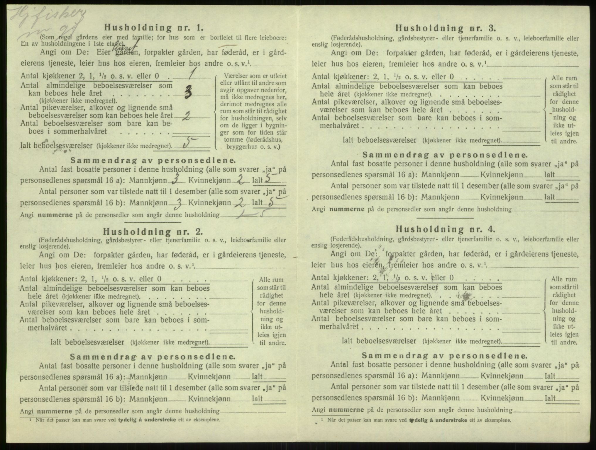 SAB, 1920 census for Hjelme, 1920, p. 259