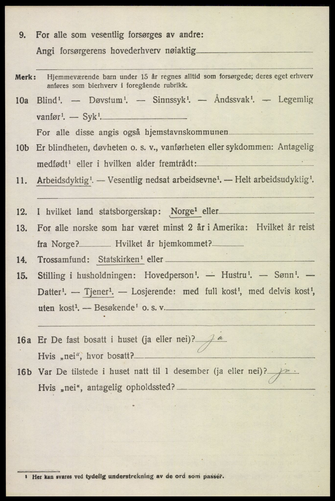 SAH, 1920 census for Vestre Toten, 1920, p. 5045