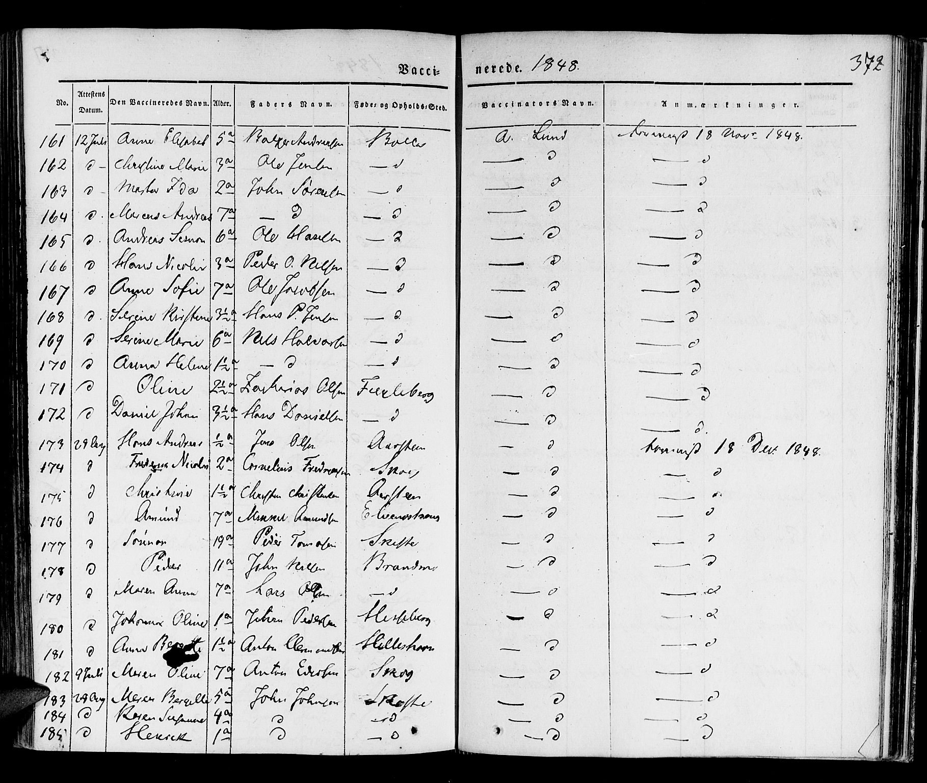 Ibestad sokneprestembete, SATØ/S-0077/H/Ha/Haa/L0006kirke: Parish register (official) no. 6, 1837-1850, p. 372