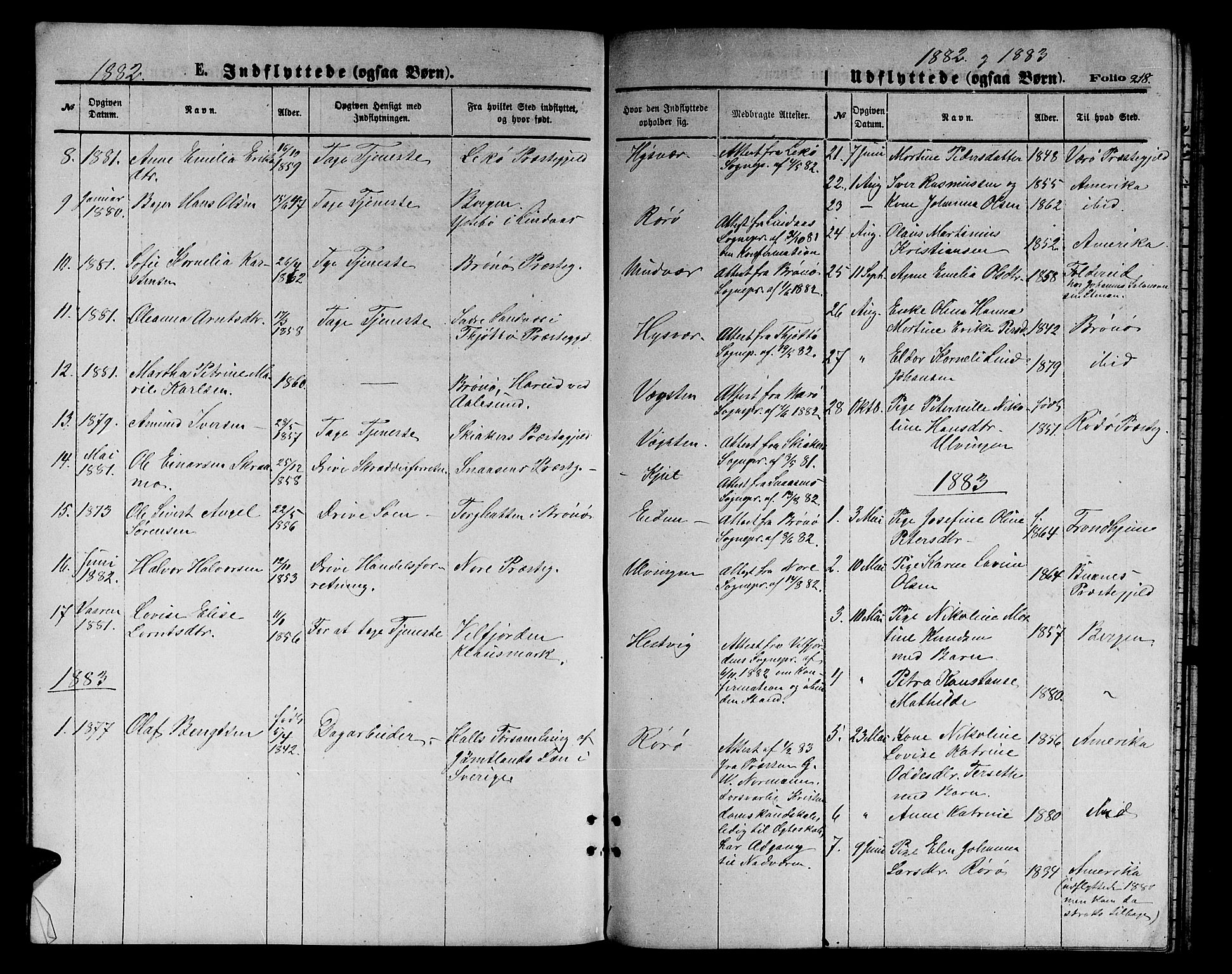 Ministerialprotokoller, klokkerbøker og fødselsregistre - Nordland, AV/SAT-A-1459/816/L0252: Parish register (copy) no. 816C02, 1871-1885, p. 218