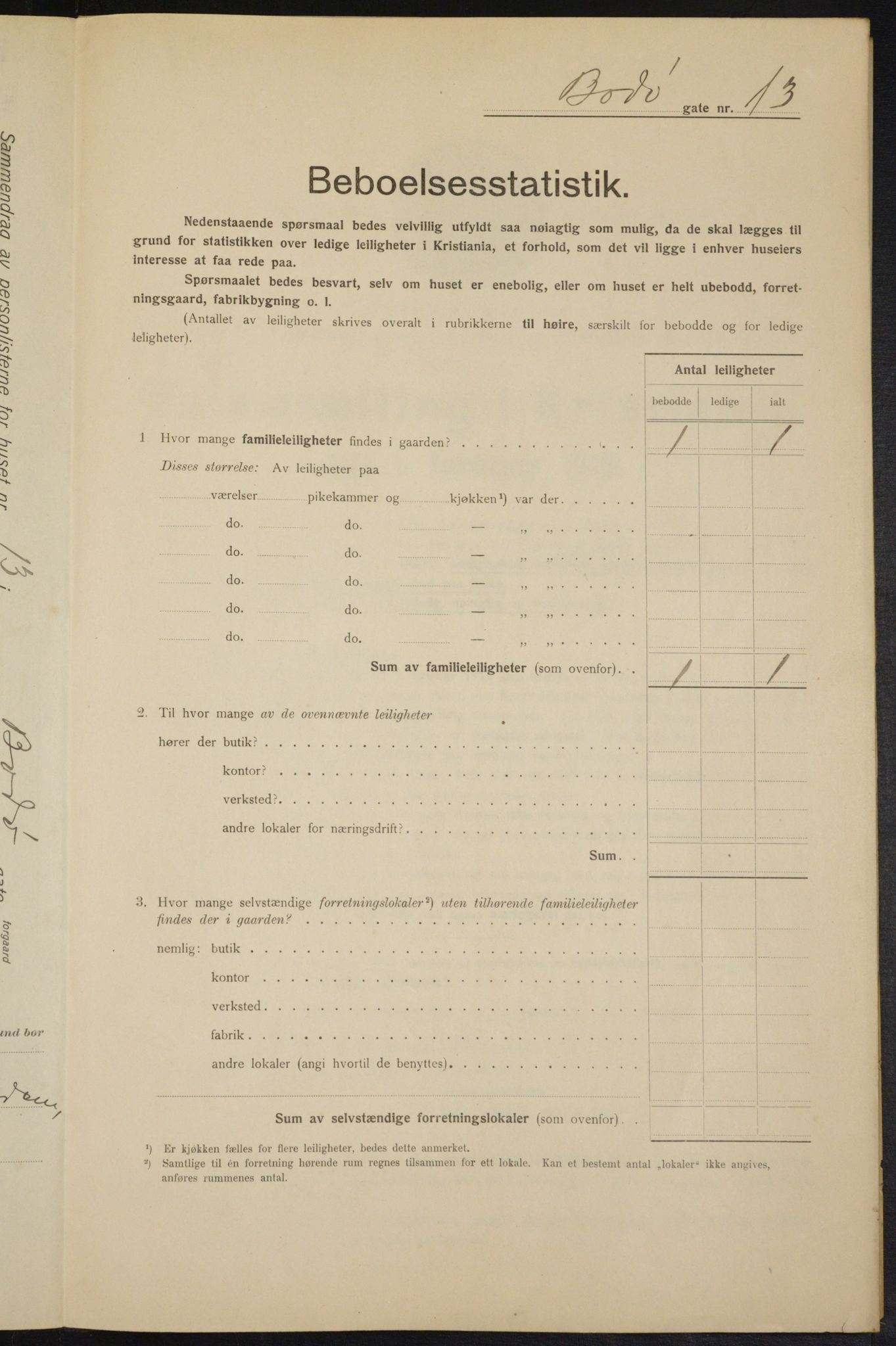 OBA, Municipal Census 1915 for Kristiania, 1915, p. 6799