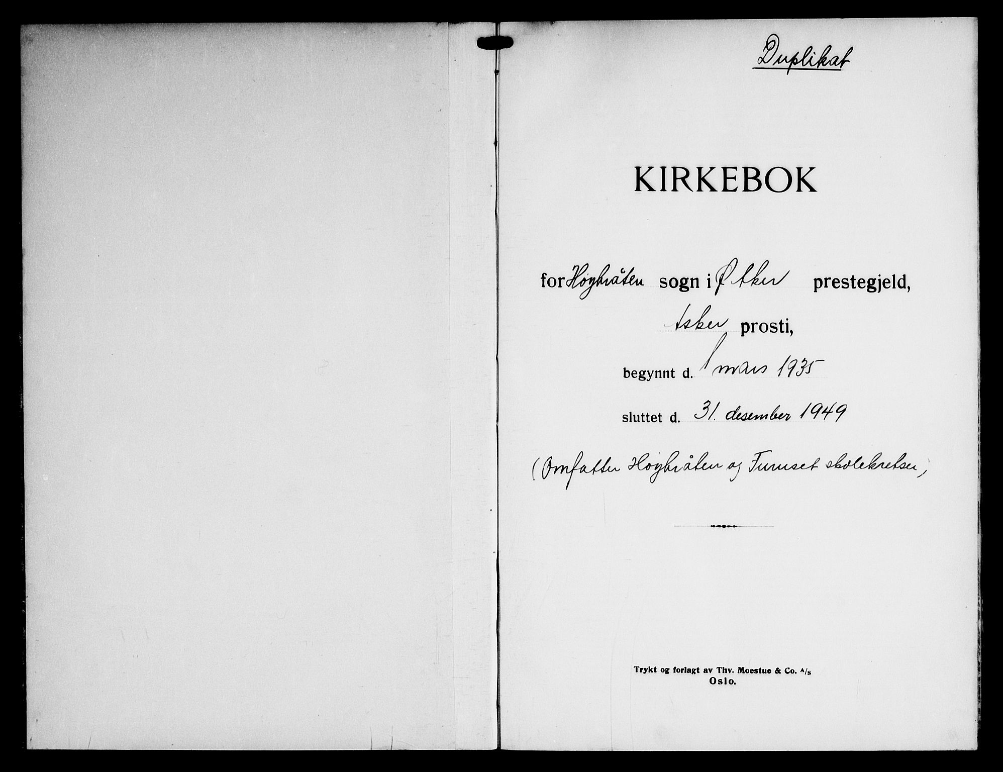 Østre Aker prestekontor Kirkebøker, SAO/A-10840/G/Gc/L0002: Parish register (copy) no. III 2, 1935-1949