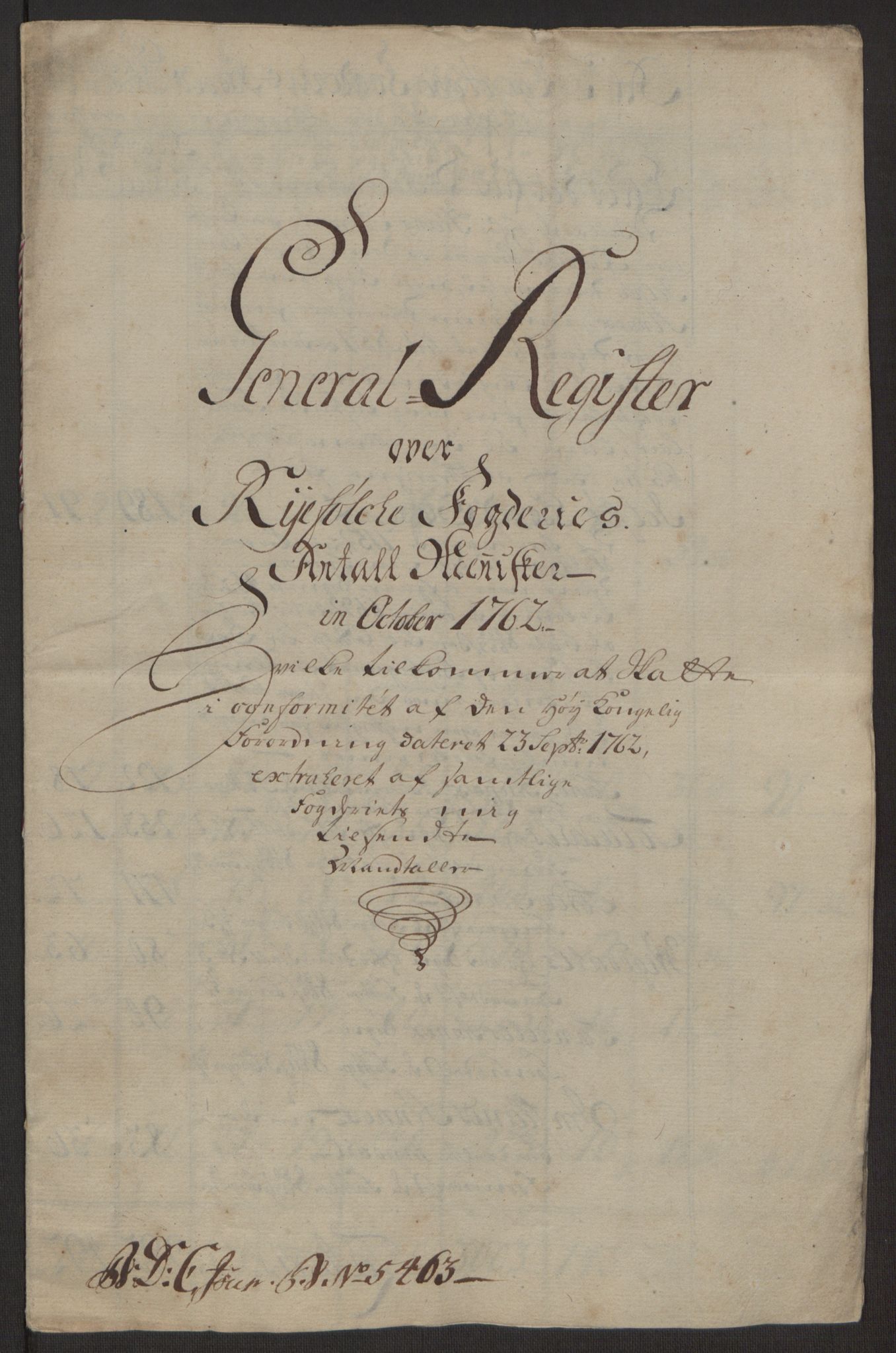 Rentekammeret inntil 1814, Realistisk ordnet avdeling, RA/EA-4070/Ol/L0016a: [Gg 10]: Ekstraskatten, 23.09.1762. Ryfylke, 1762-1768, p. 5