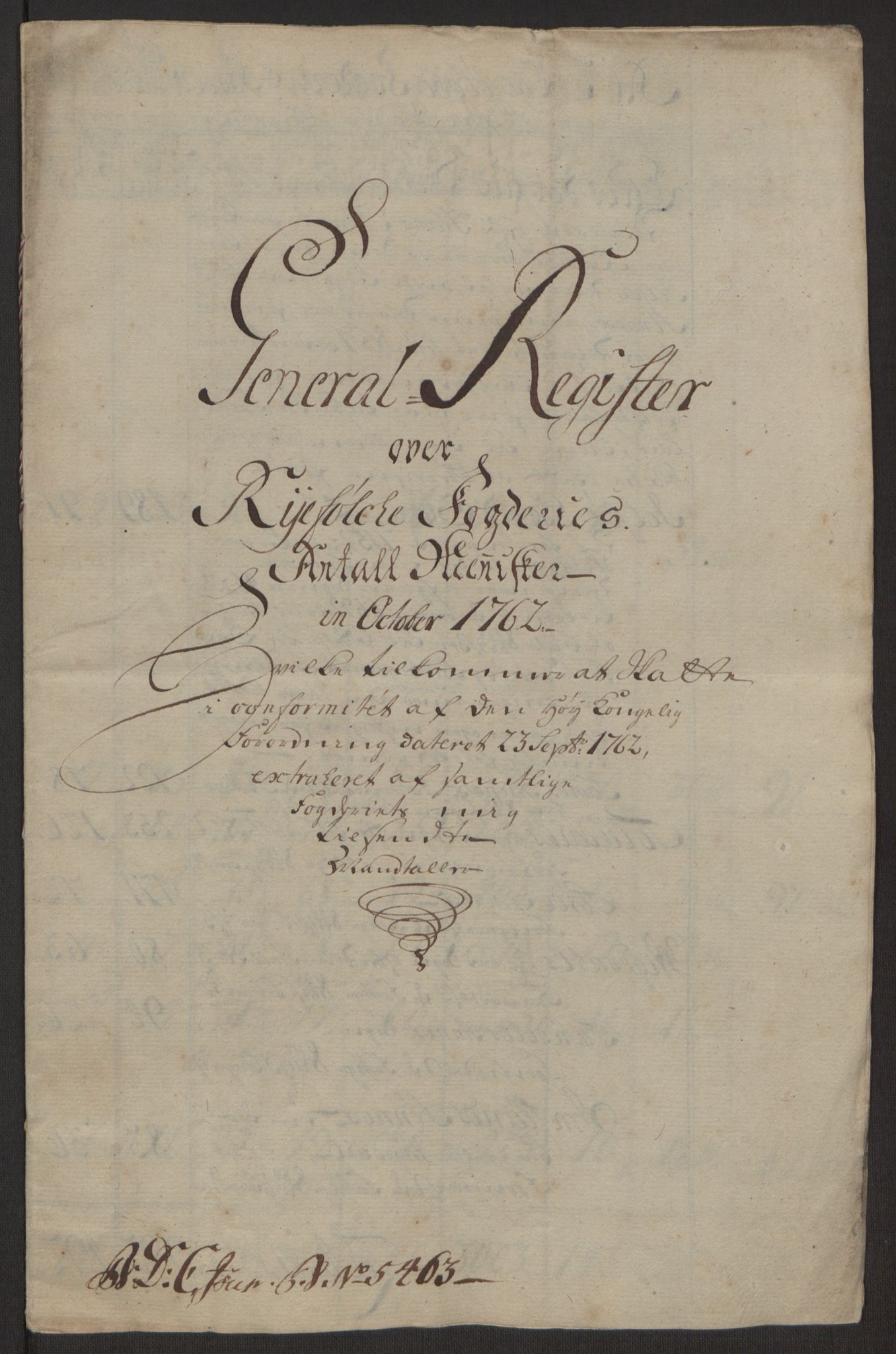 Rentekammeret inntil 1814, Realistisk ordnet avdeling, AV/RA-EA-4070/Ol/L0016a: [Gg 10]: Ekstraskatten, 23.09.1762. Ryfylke, 1762-1768, p. 5