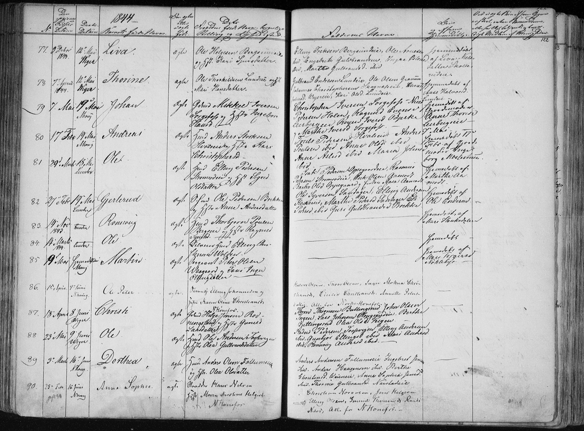 Norderhov kirkebøker, SAKO/A-237/F/Fa/L0010: Parish register (official) no. 10, 1837-1847, p. 122