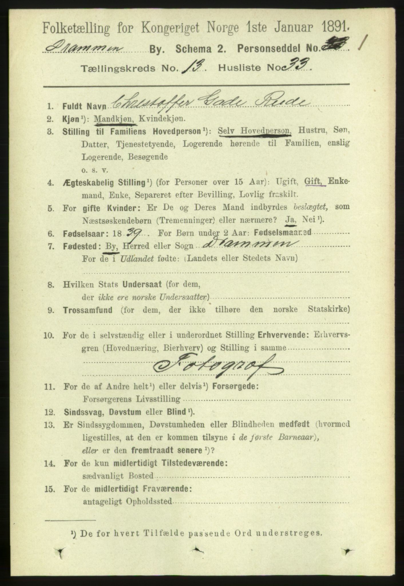 RA, 1891 census for 0602 Drammen, 1891, p. 9955