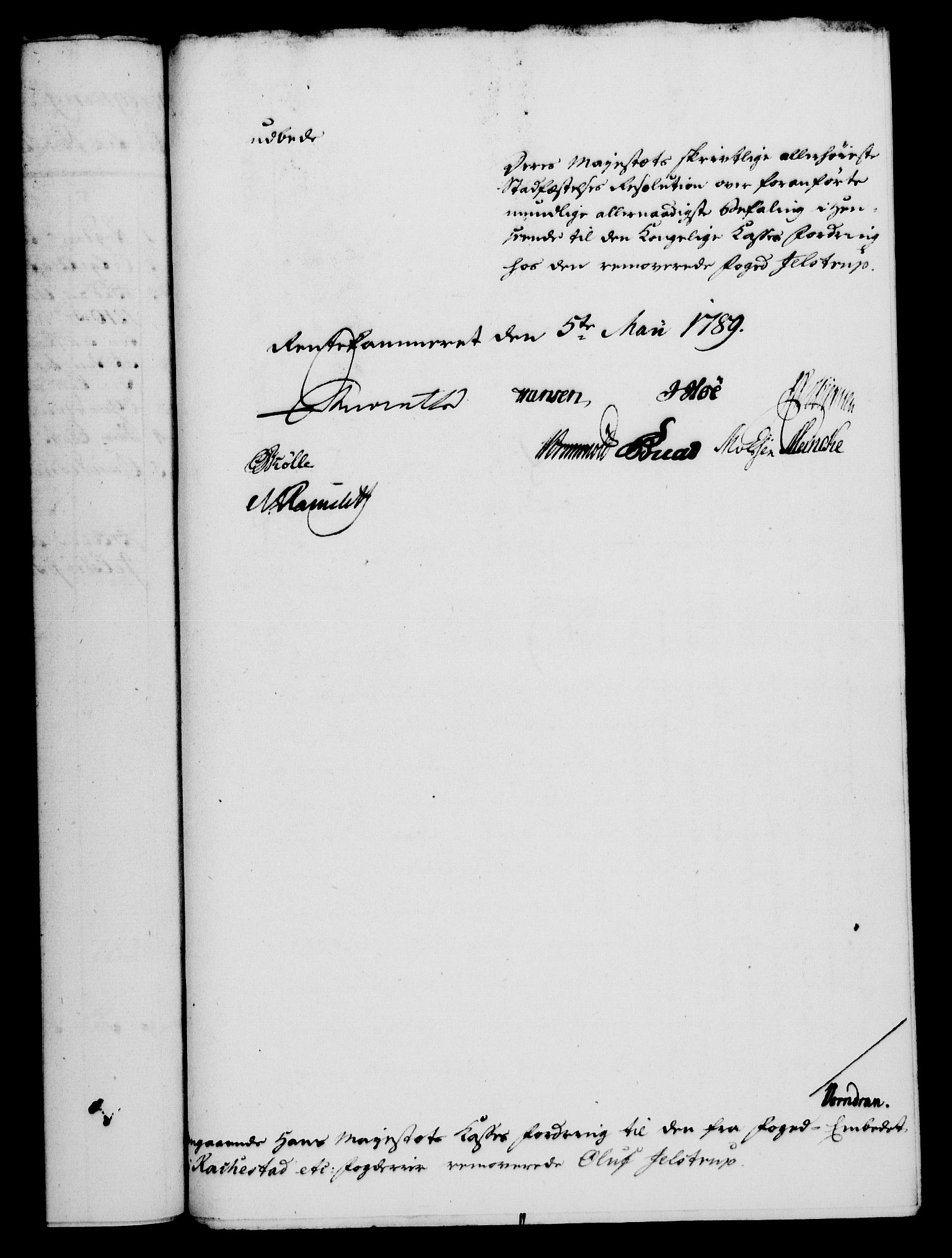 Rentekammeret, Kammerkanselliet, AV/RA-EA-3111/G/Gf/Gfa/L0071: Norsk relasjons- og resolusjonsprotokoll (merket RK 52.71), 1789, p. 284