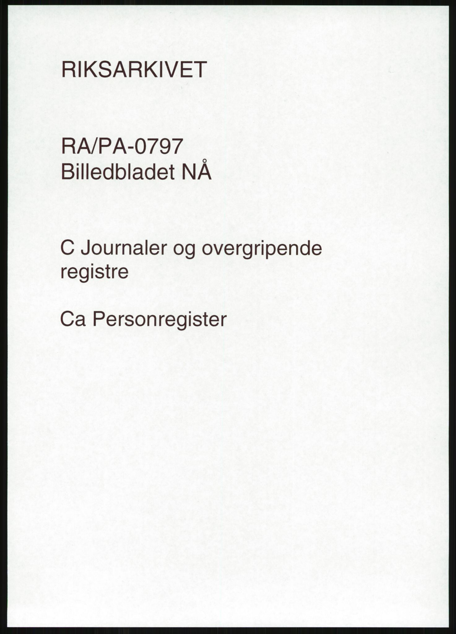 Billedbladet NÅ, RA/PA-0797, 1952-1995