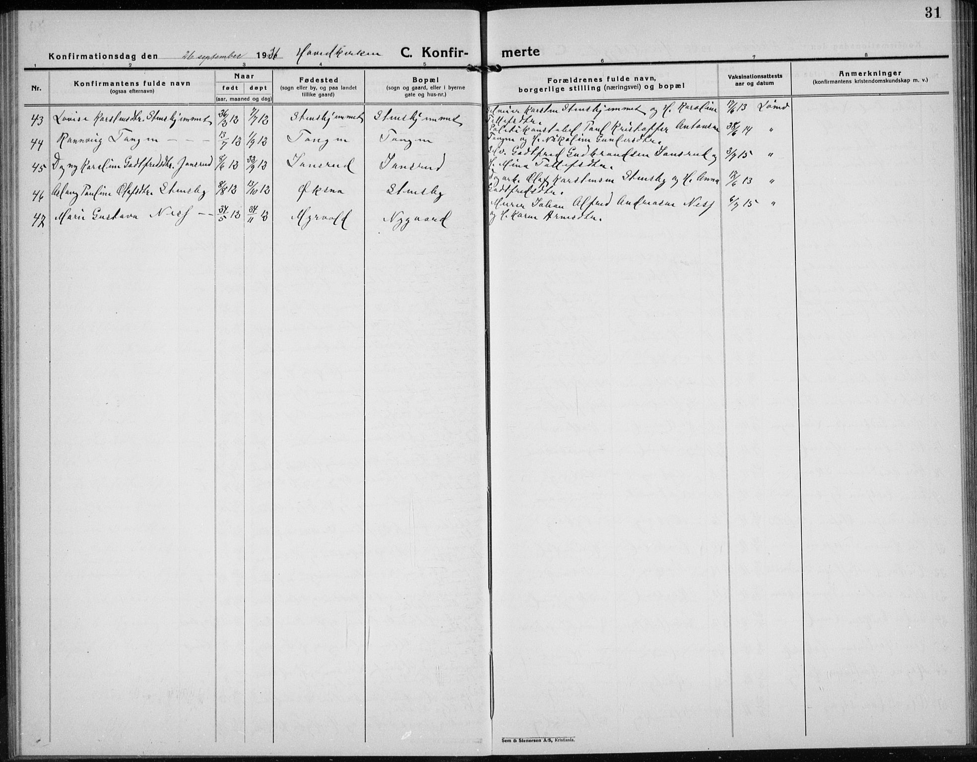 Elverum prestekontor, AV/SAH-PREST-044/H/Ha/Hab/L0032: Parish register (copy) no. 32, 1922-1936, p. 31