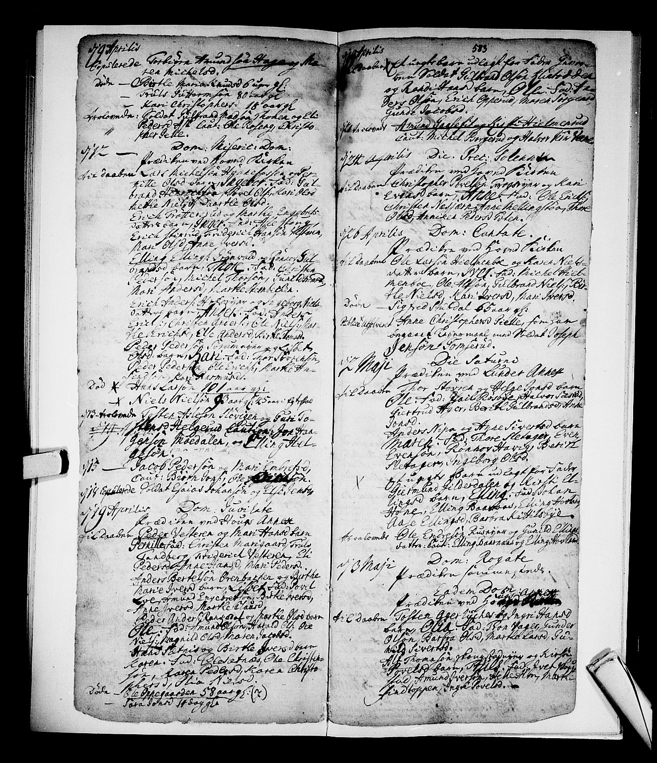 Norderhov kirkebøker, SAKO/A-237/F/Fa/L0002b: Parish register (official) no. 2B, 1726-1739, p. 582-583