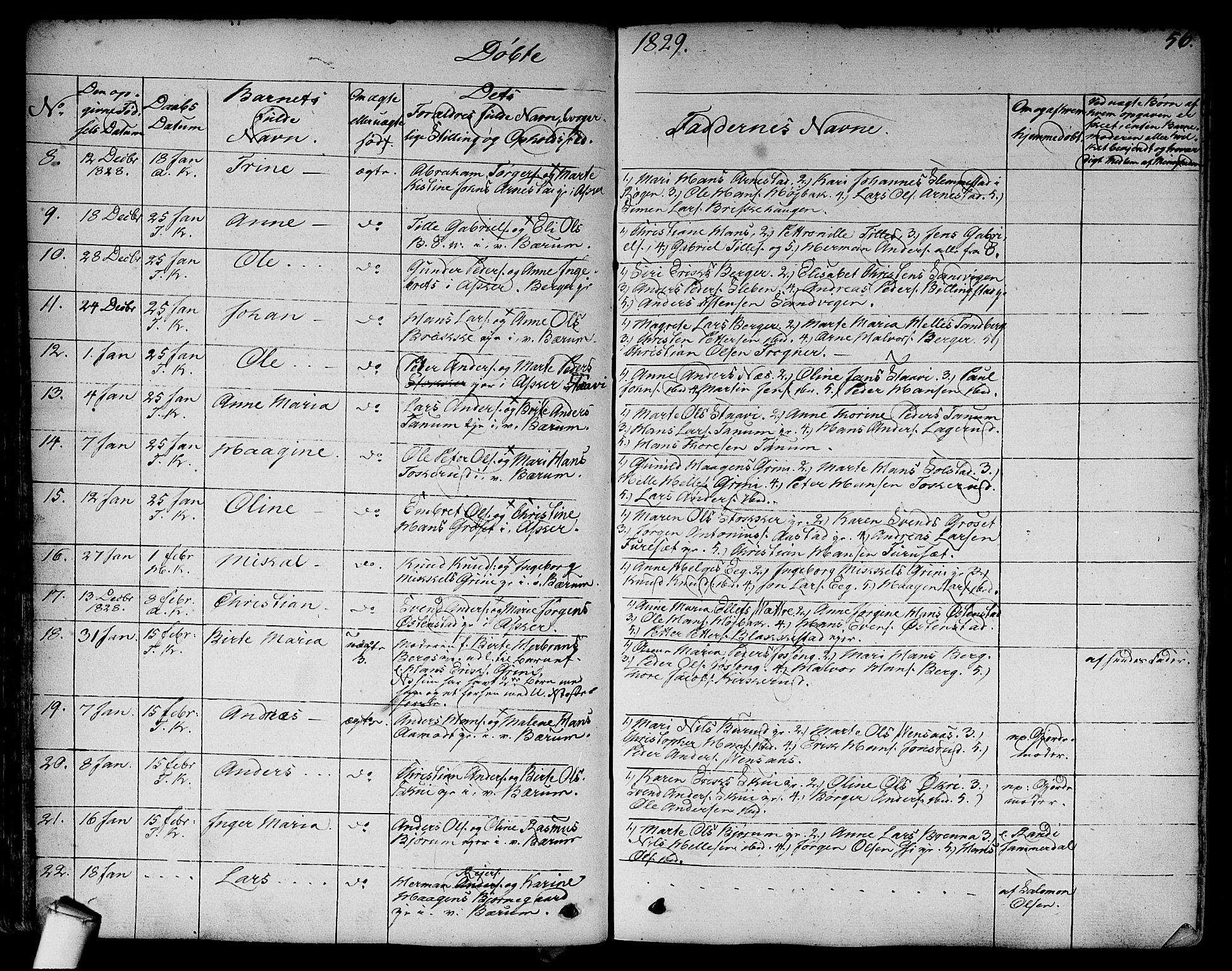 Asker prestekontor Kirkebøker, SAO/A-10256a/F/Fa/L0007: Parish register (official) no. I 7, 1825-1864, p. 56