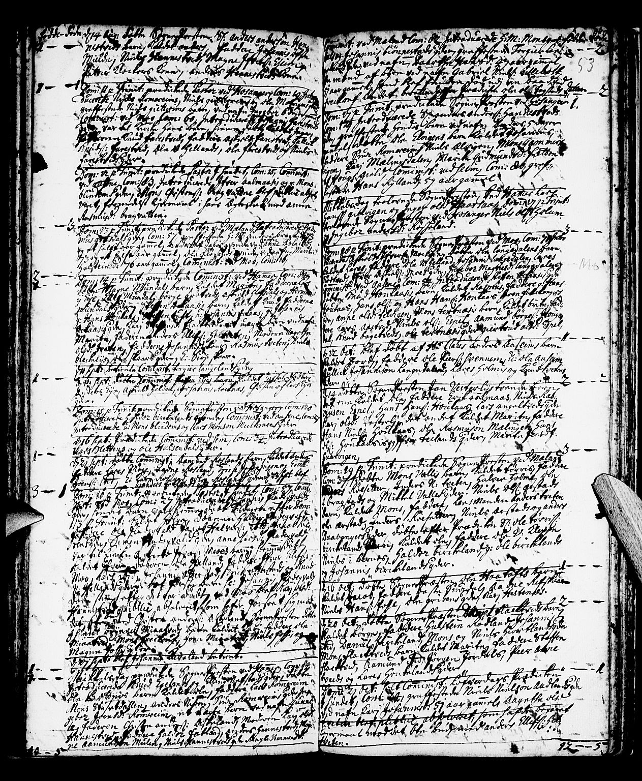 Hamre sokneprestembete, AV/SAB-A-75501/H/Ha/Haa/Haaa/L0003: Parish register (official) no. A 3, 1708-1726, p. 53